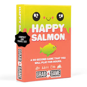Exploding Kittens Happy Salmon Grab & Game - 3-8 Players - Ages 6+ - 90 Second Rounds - Travel Sized Cards - Easy to Learn Quick Matching - Party, Family Night, Kids and Adults