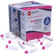 Button Activated Safety Lancets - Sterile, 21G Needle, 2.4mm - 100 pcs per Box/10 Boxes per Case