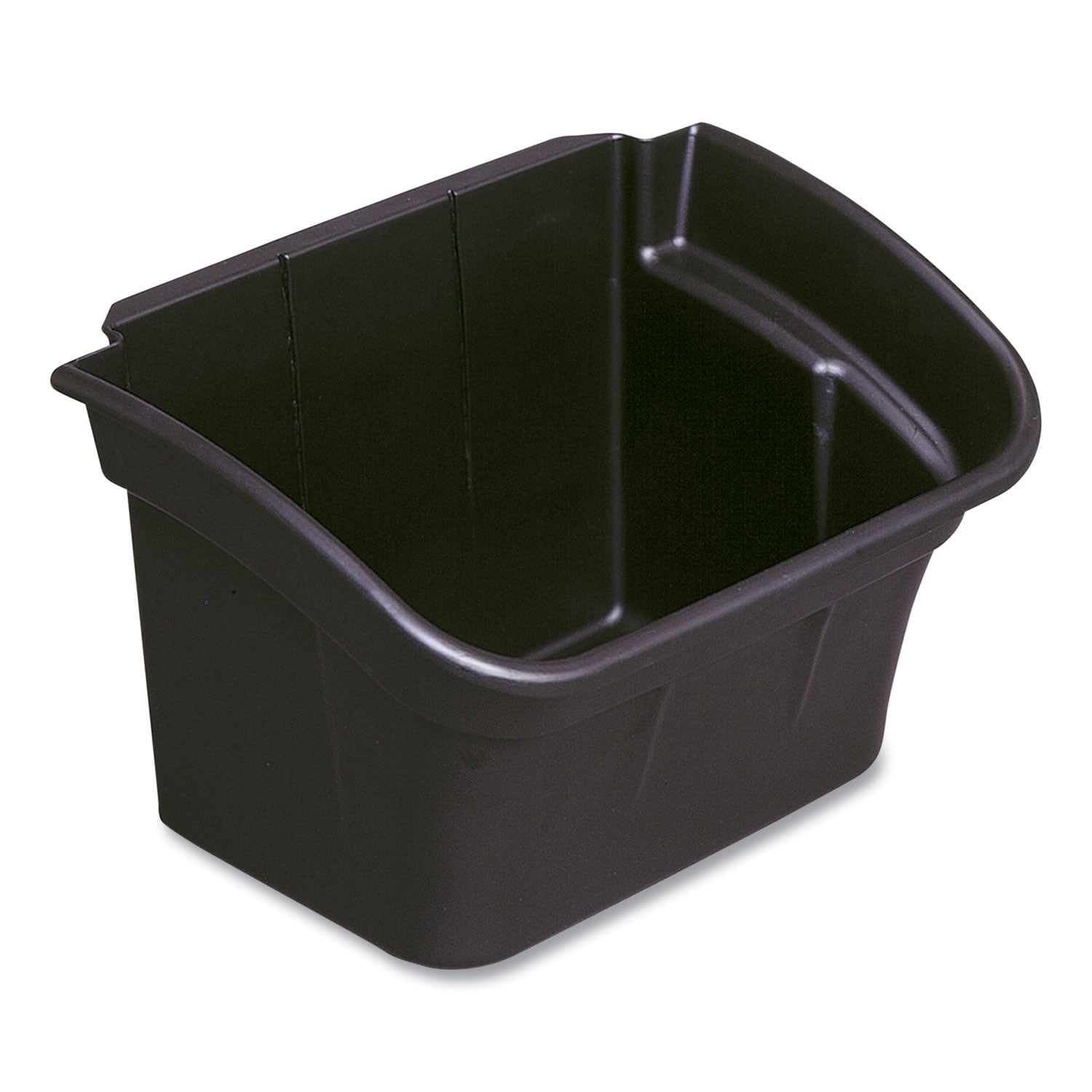 Rubbermaid Commercial Utility Cart 4-gallon Bin - 12.13" Length x 17" Width x 10.50" Height - High-density Polyethylene (HDPE), Plastic - Black - 1 Each