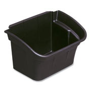 Rubbermaid Commercial Utility Cart 4-gallon Bin - 12.13" Length x 17" Width x 10.50" Height - High-density Polyethylene (HDPE), Plastic - Black - 1 Each