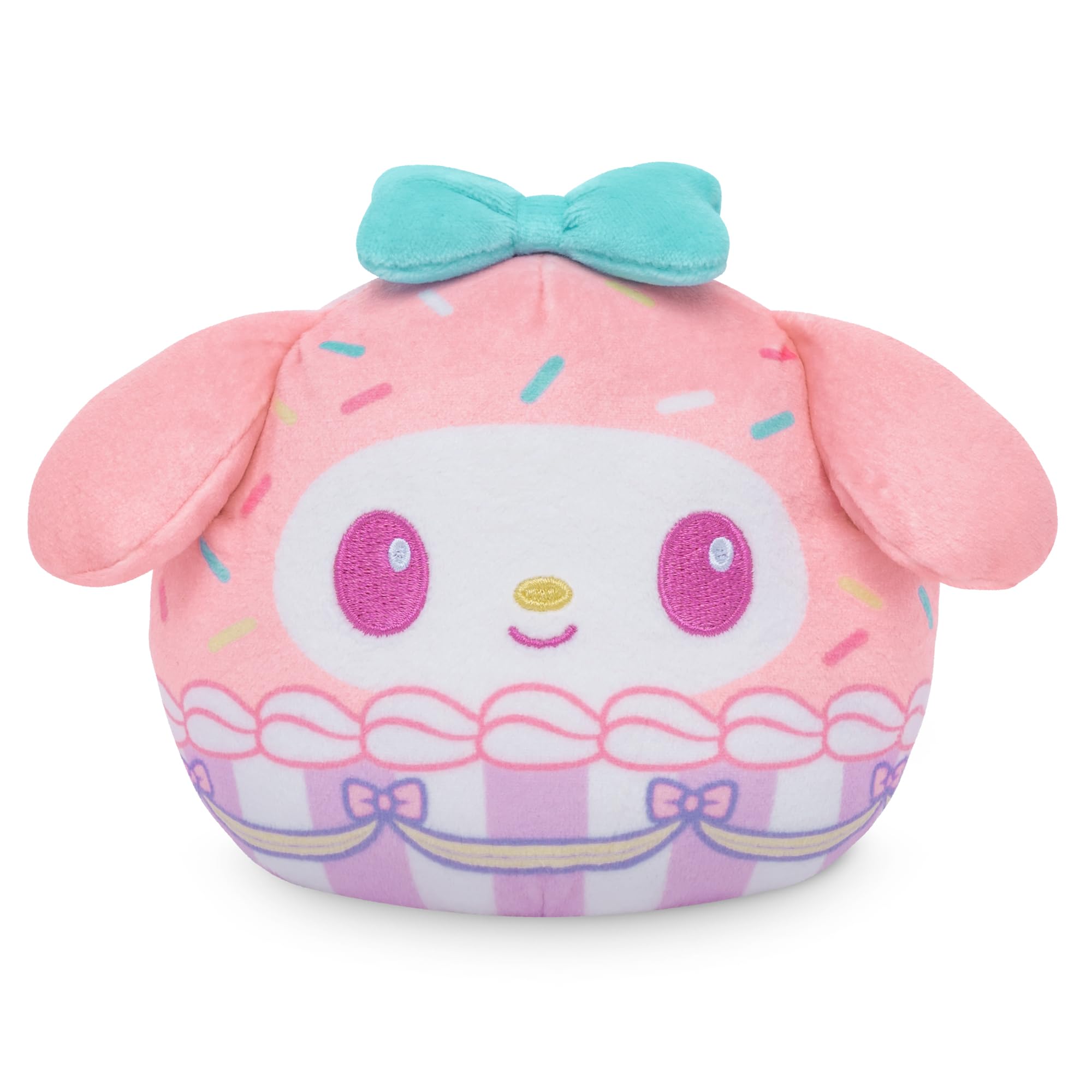 TeeTurtle My Melody Reversible 4" Cupcake Scented Plushie - Cute Kawaii Sanrio Hello Kitty and Friends Soft Stuffed Animal - Smells Like Cake!