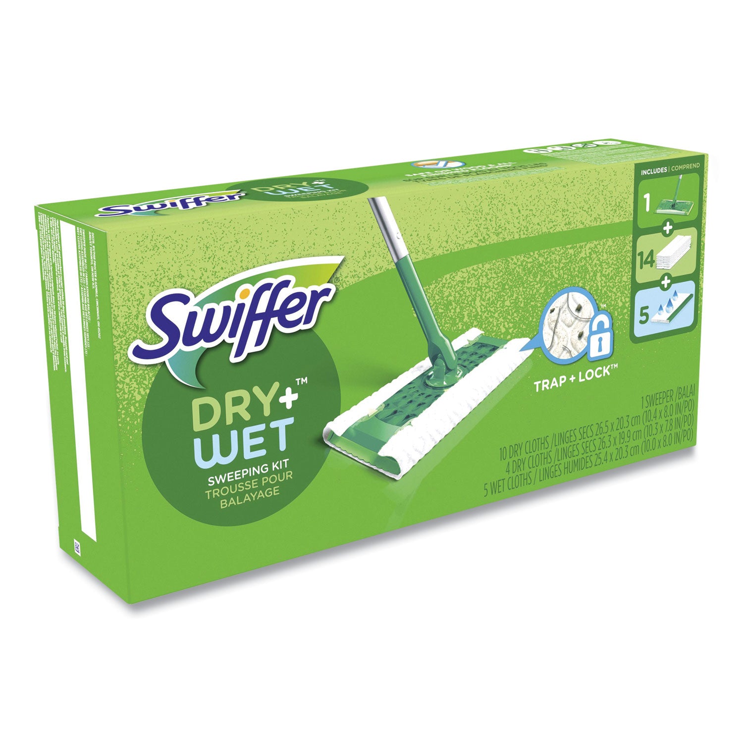 Swiffer Sweeper Mop, Easy to Use, Green, 1 Box