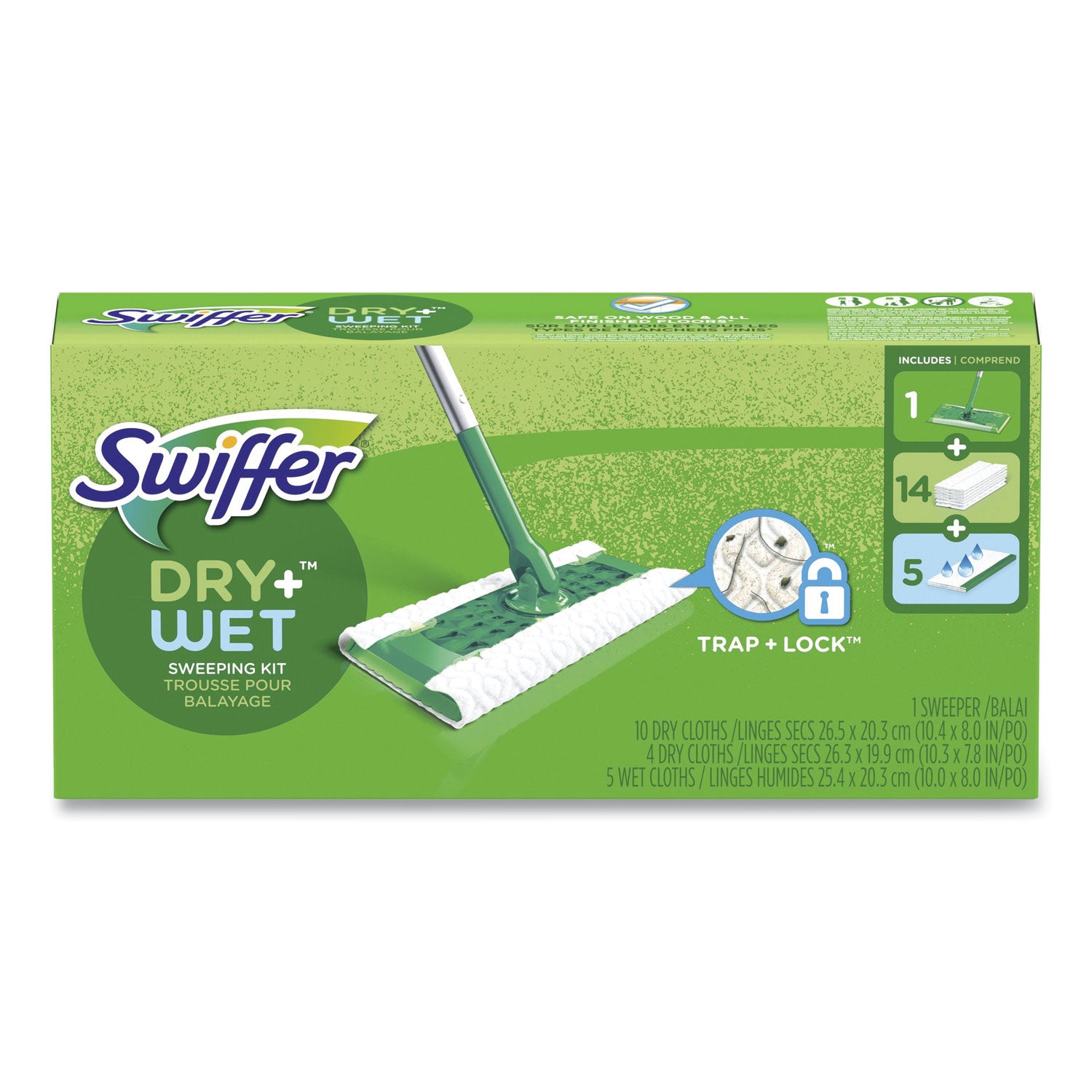 Swiffer Sweeper Mop, Easy to Use, Green, 1 Box