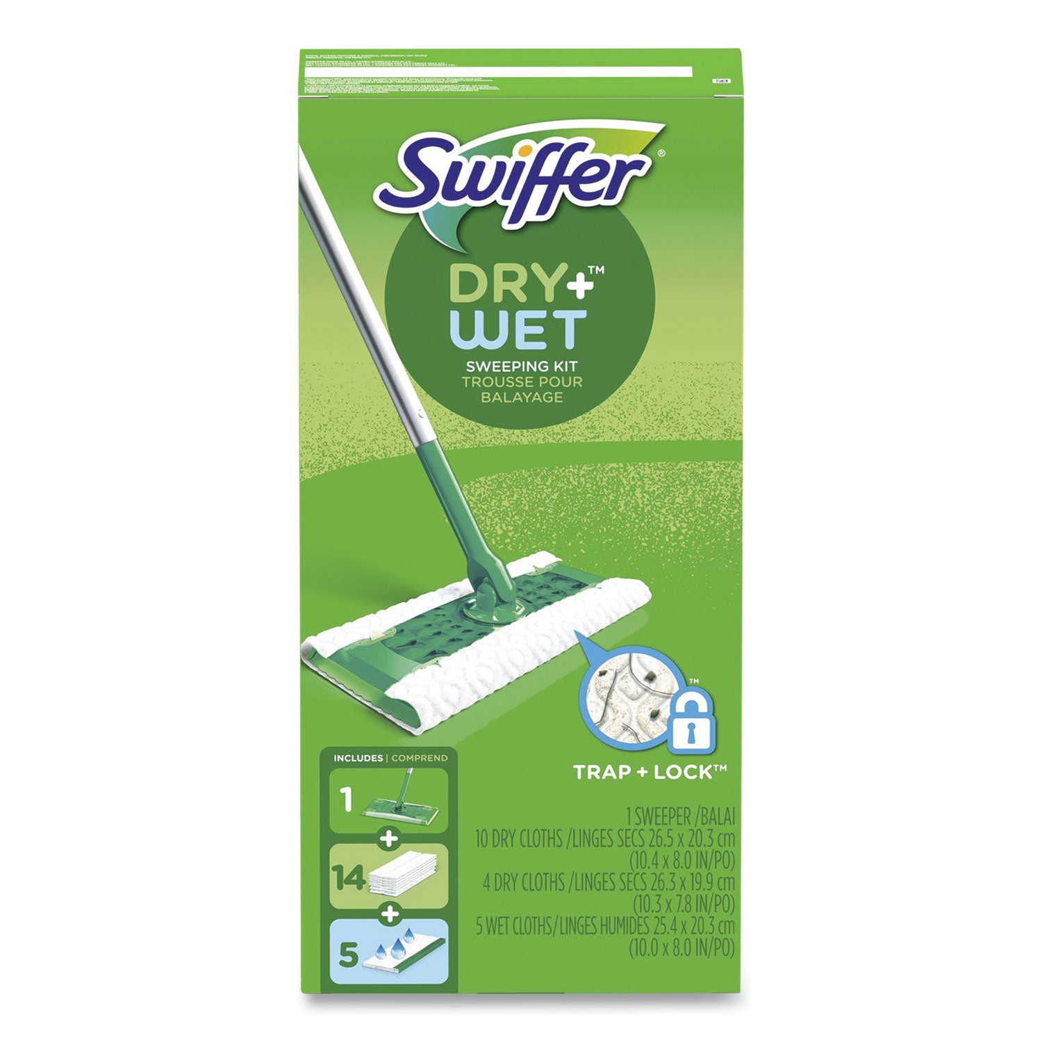 Swiffer Sweeper Mop, Easy to Use, Green, 1 Box