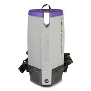 Super Coach Pro 10 Backpack Vacuum With Xover Fixed-Length Two-Piece Wand, 10 Qt Tank Capacity, Gray/Purple