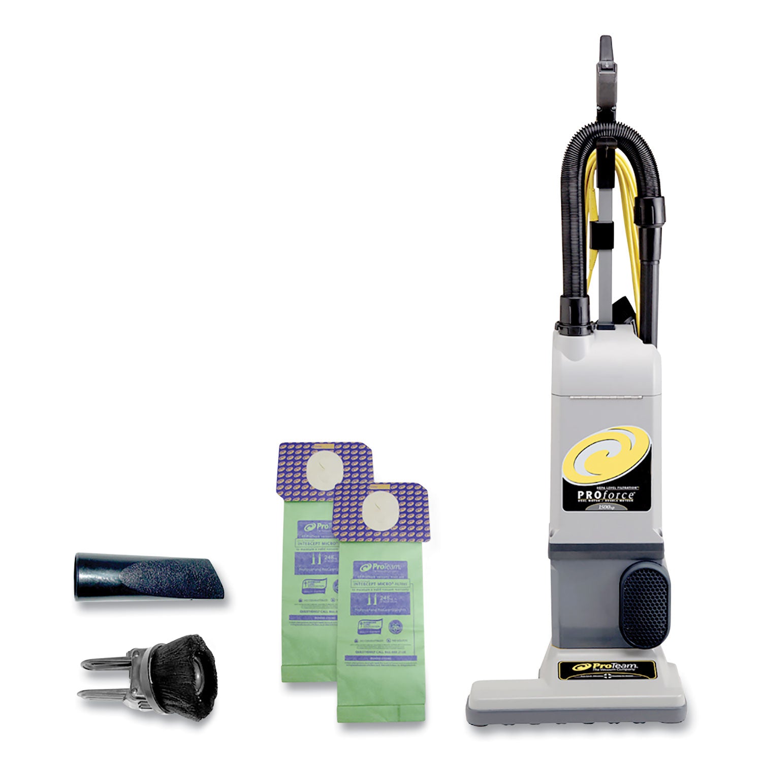 Proforce 1500Xp Upright Vacuum, 15" Cleaning Path, Gray/Black