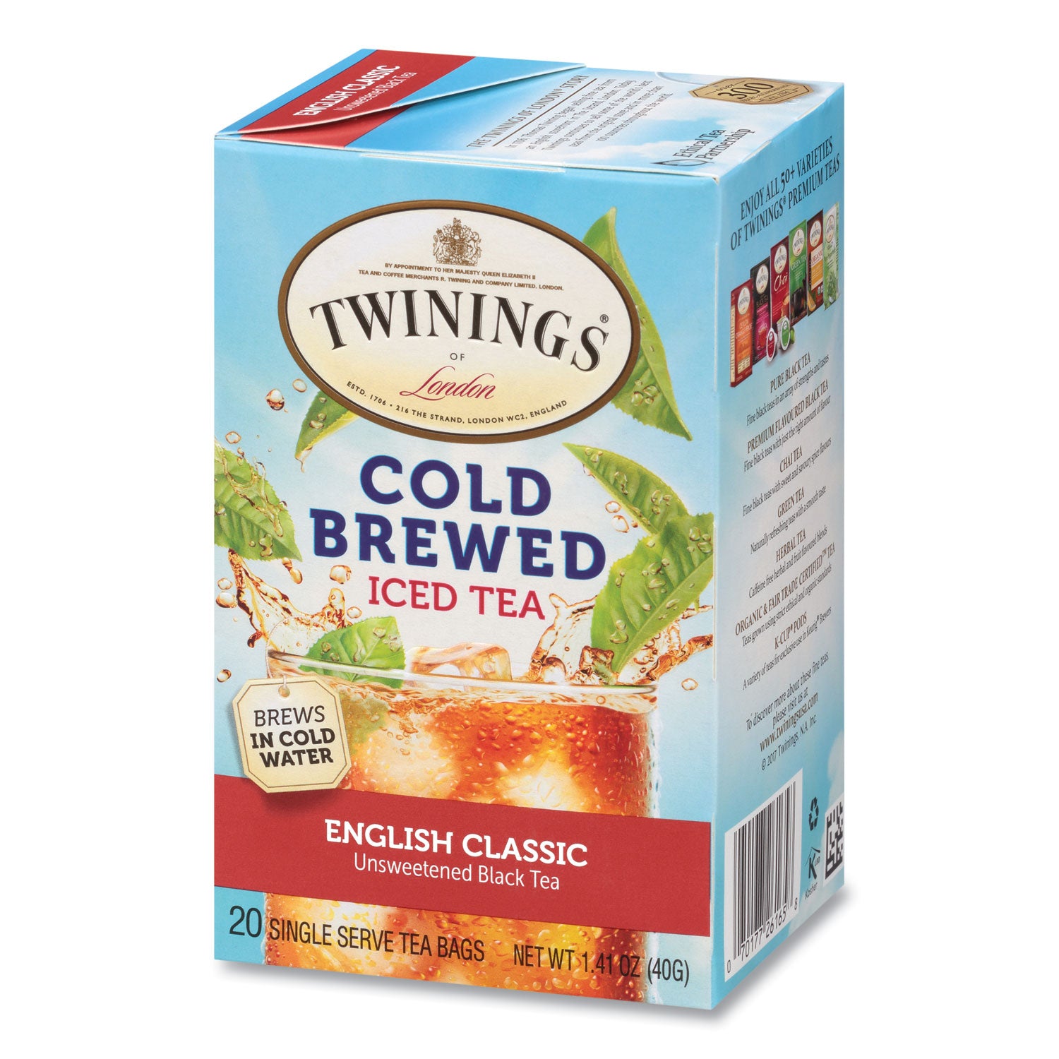 Cold Brew Iced Tea Bags, English Classic, 0.07 Oz Tea Bag, 20/box