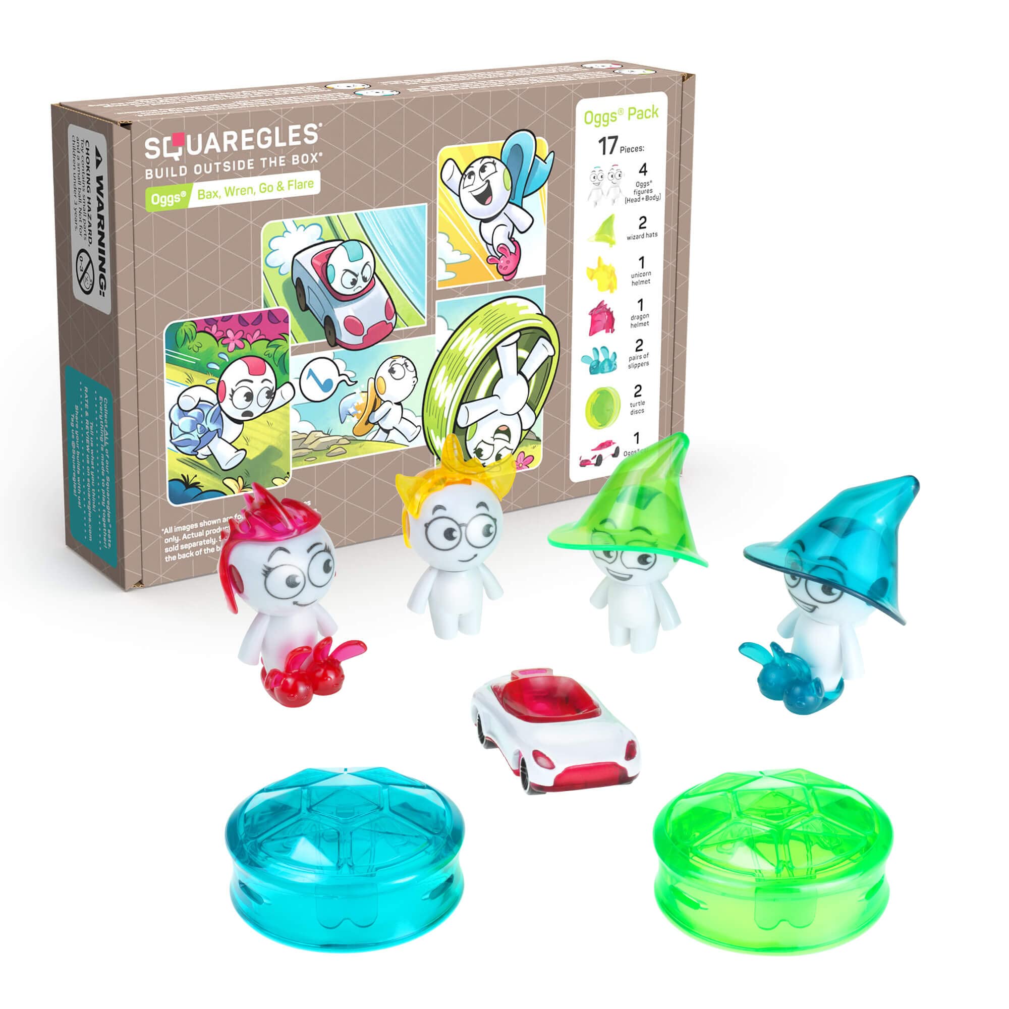 SQUAREGLES Oggs® Character Pack: BAX, Wren, Go & Flare