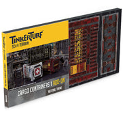 TinkerTurf Sci-Fi Terrain: Cargo Containers 1 Add-On, 3 Containers Included, Neutral Theme, Modeular Design, Easy Storage, Virtually Limitless Setups