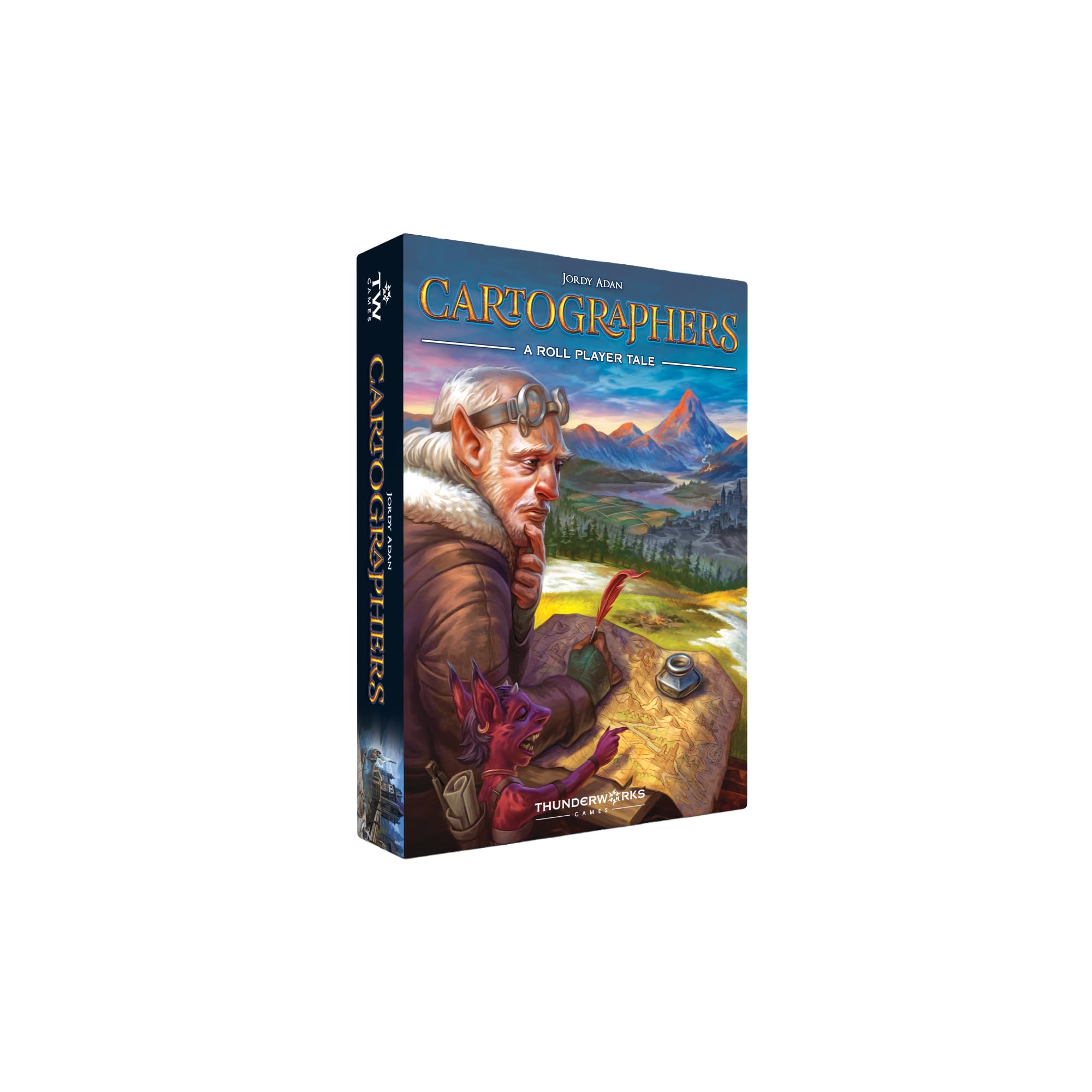 Thunderworks Games - Cartographers: A Roll Player Tale | Award-Winning Game of Fantasy Map Drawing | Strategy Board Game | Flip and Write | Family Game for 1-100 Players | 30-45 Minutes, Ages 10+