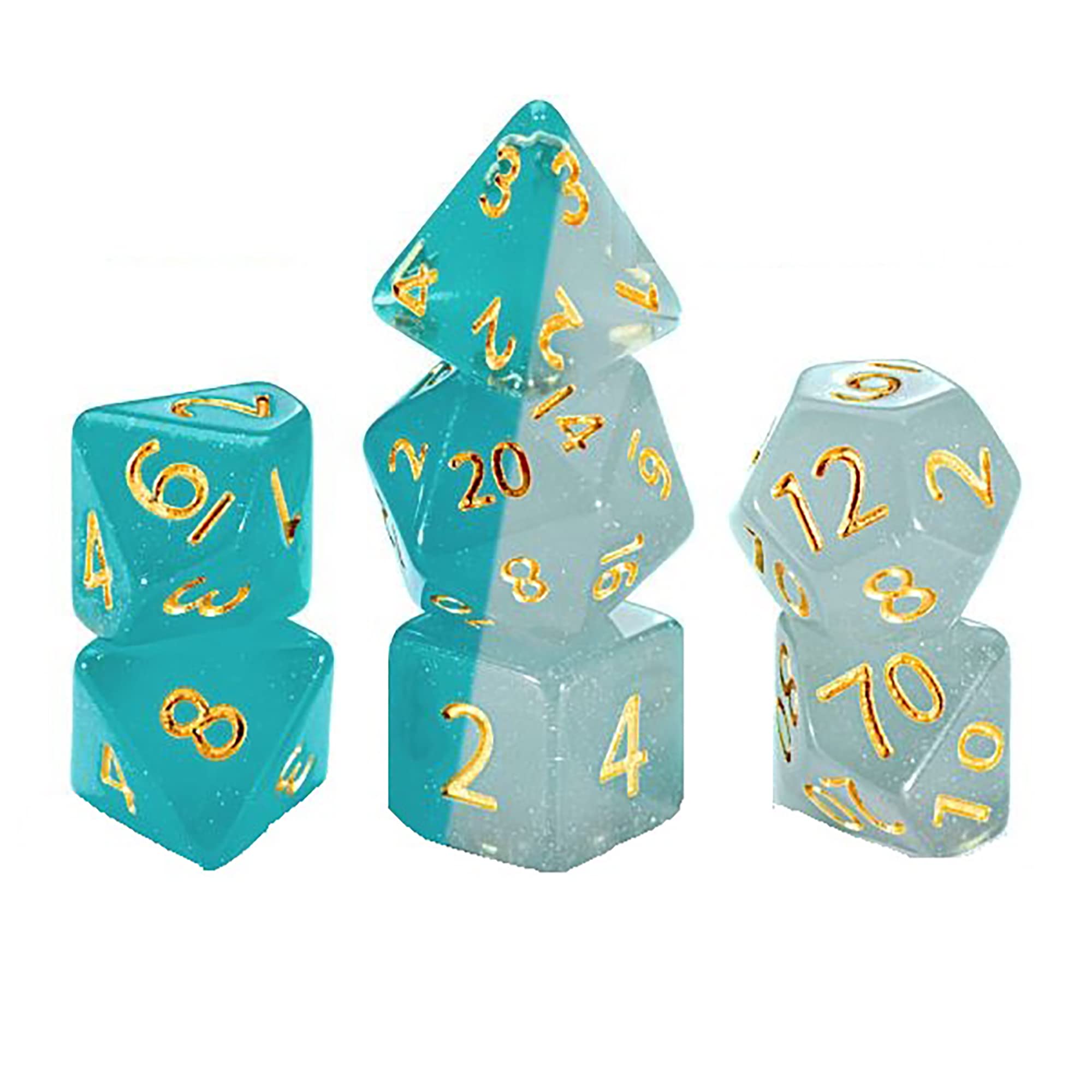 Gate Keeper Games & Dice Gate Keeper Games Mighty Tiny Dice: Metamorph - Change Color in The Heat of Your Hand, 7 Piece RPG Dice Set, Gate Keeper Games, 12mm Resin Dice, Tabletop Roleplaying, Cool: Team/ Hot: White