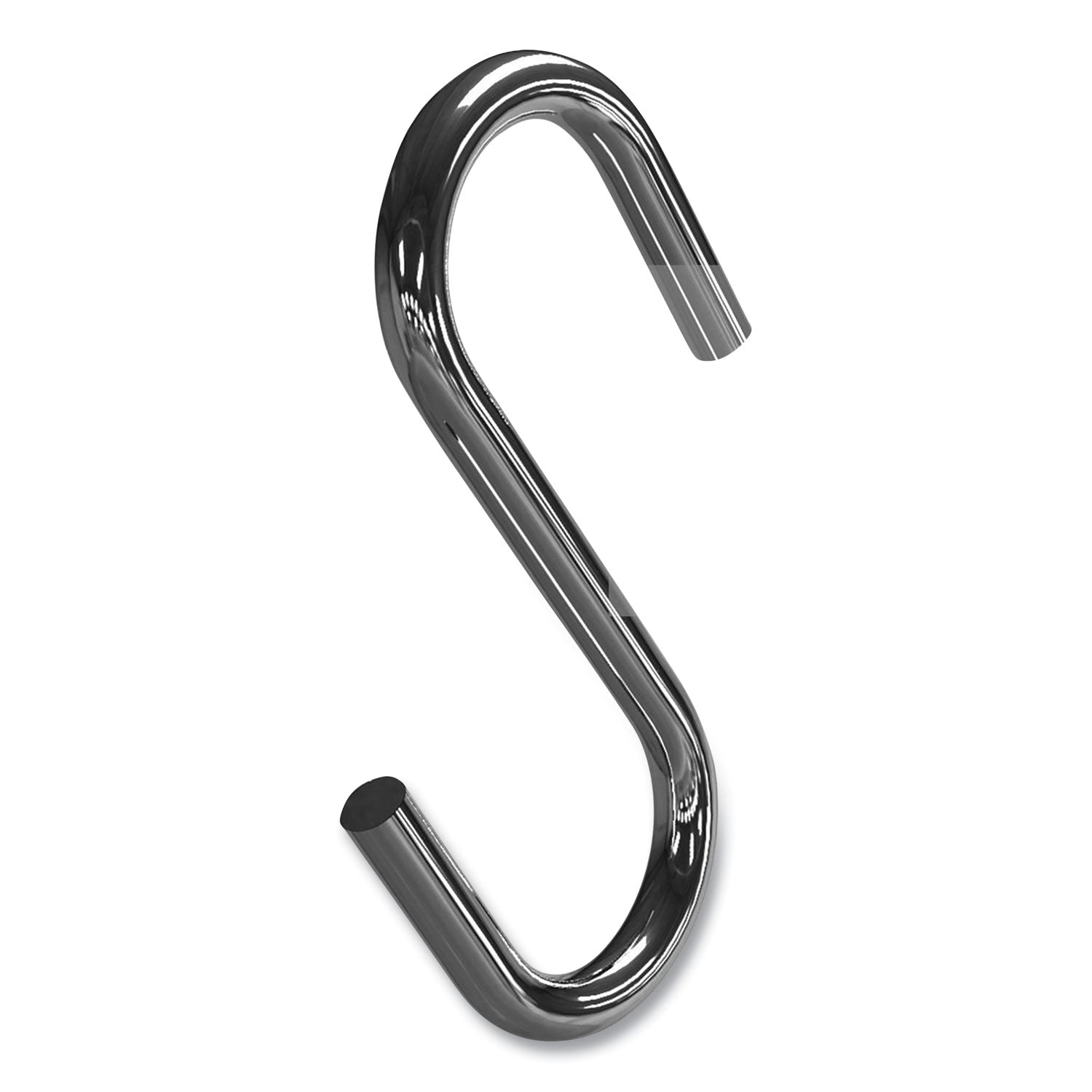 S Hooks, Metal, Silver, 50/pack
