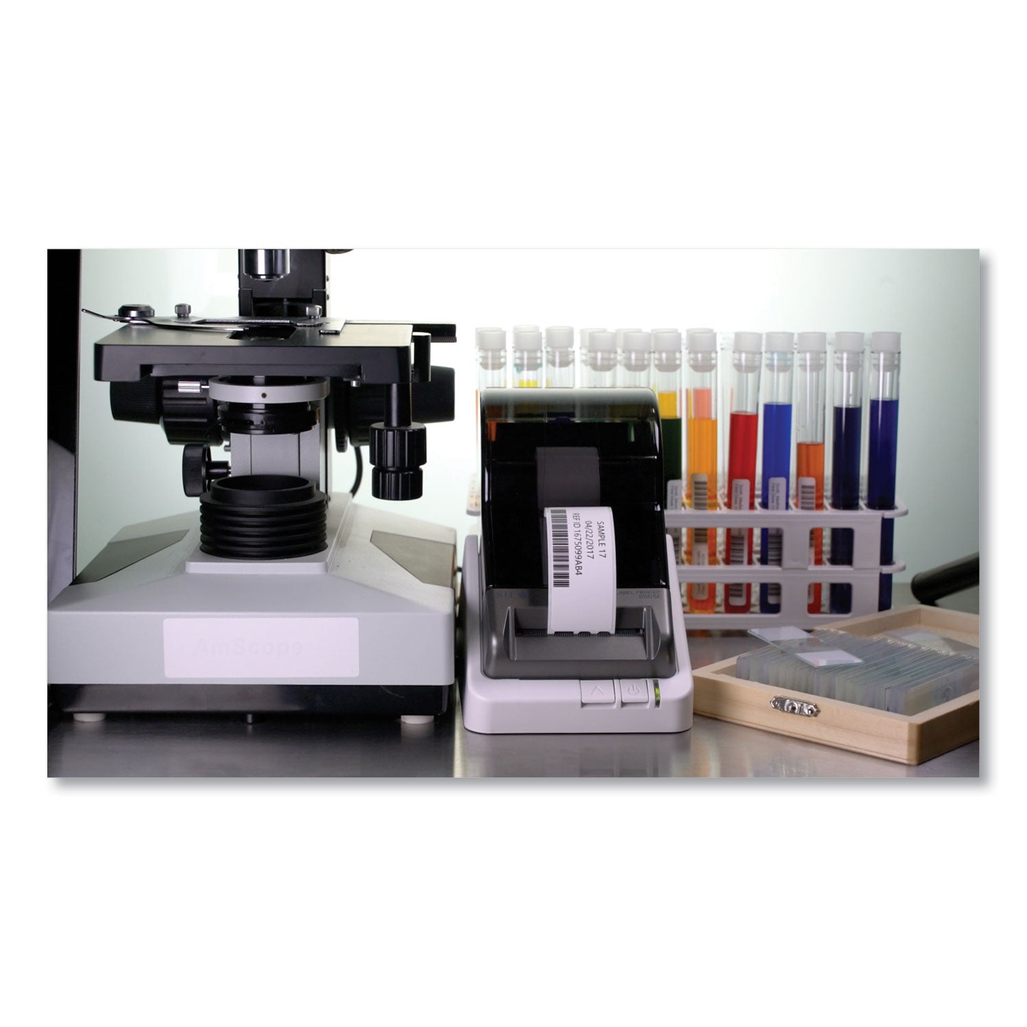 9/16" Width x 3 7/16" Length - Rectangle - Direct Thermal - White - Paper - Self-adhesive - 130 / Roll - 1 Each