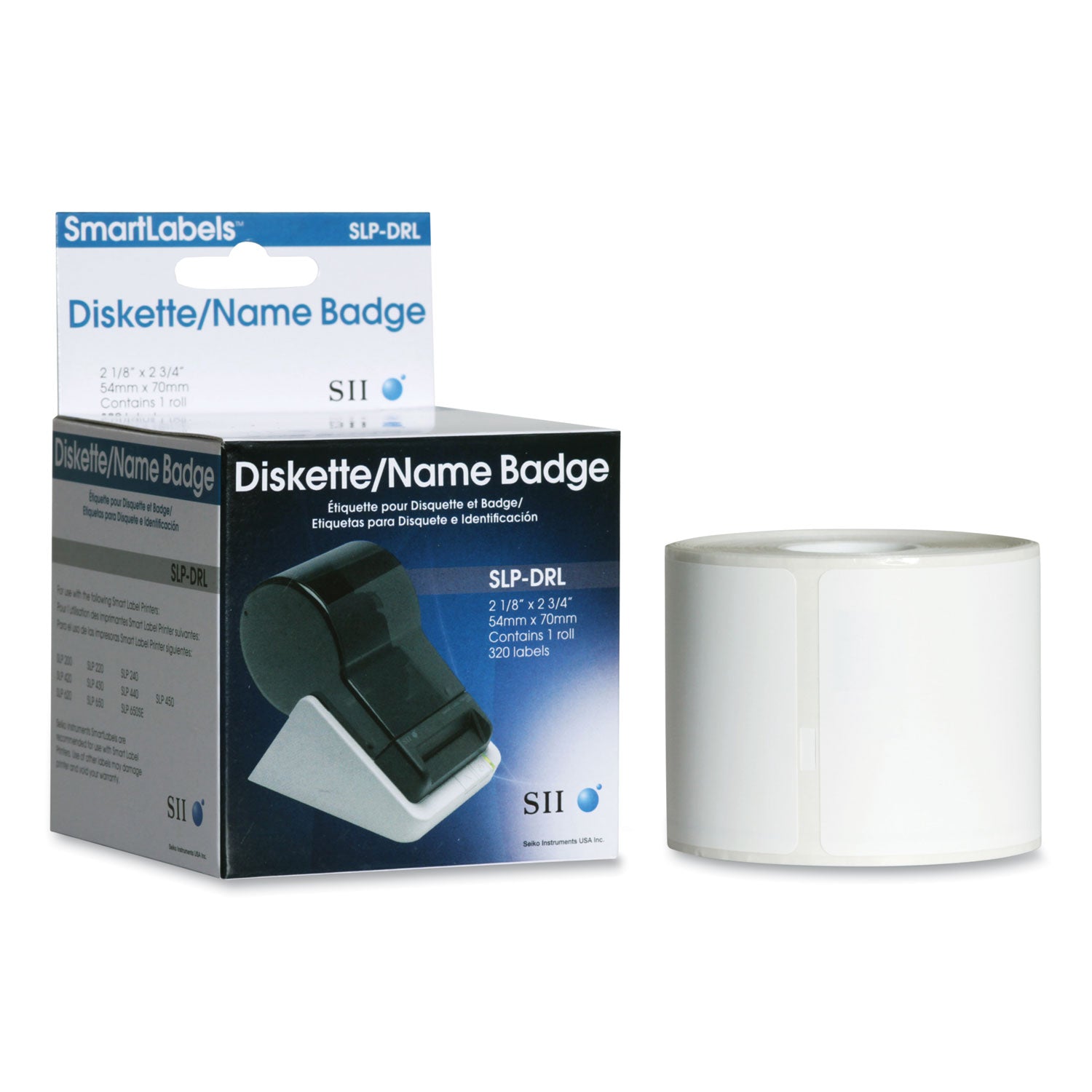 2 3/4" Width x 2 1/8" Length - Permanent Adhesive - Rectangle - Direct Thermal - White - Thermal Paper - 320 / Roll - 1 Each
