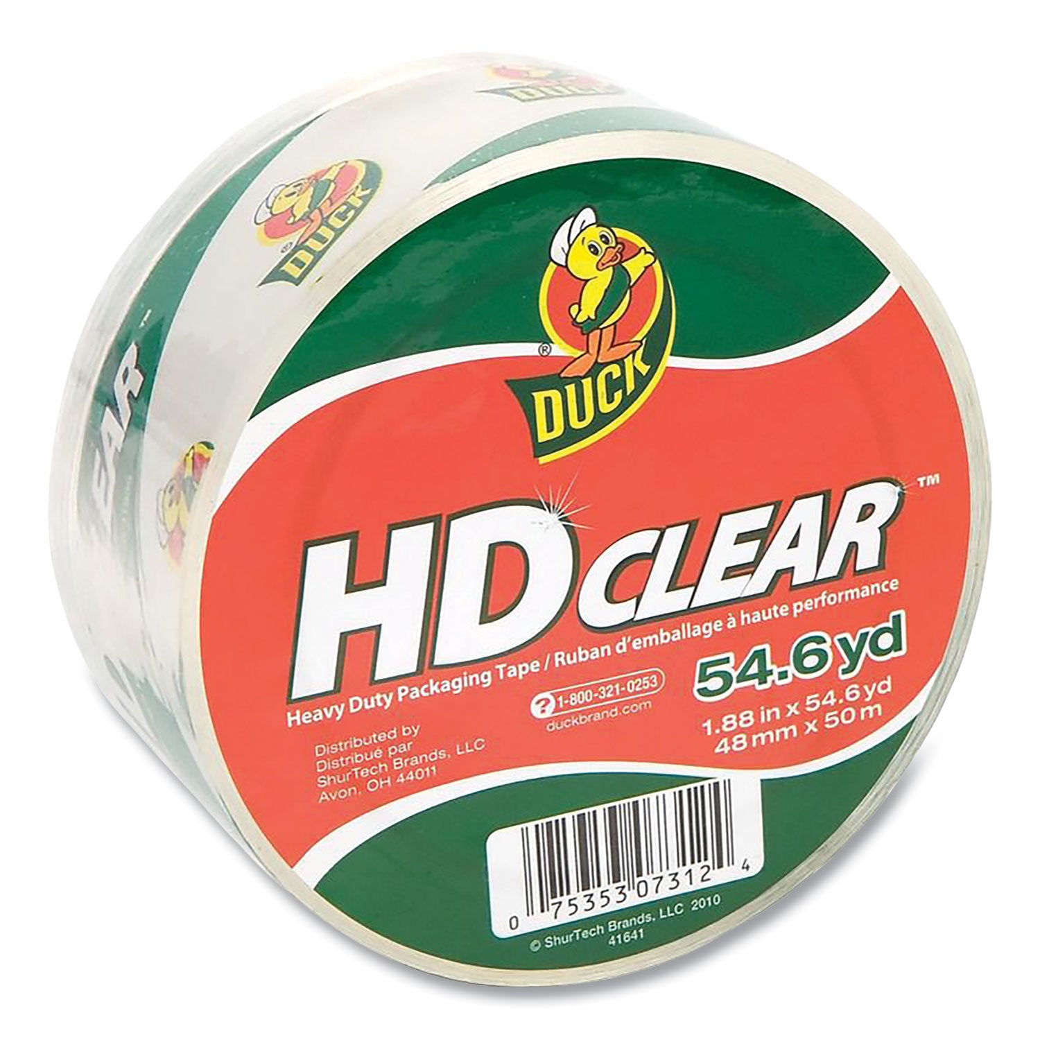 Heavy-Duty Carton Packaging Tape, 3" Core, 1.88" X 54.6 Yds, Clear