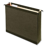 3 1/2" Folder Capacity - 8 1/2" x 14" - 3 1/2" Expansion - 11 pt. - Poly - Standard Green - Reinforced, Laminated, Acid-free, Built-in Tension Spring, Reinforced Top, Expandable Gusset - 10% Recycled - 4 / Pack