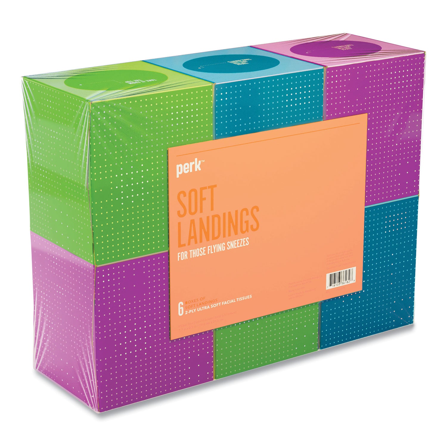 Ultra Soft Standard Facial Tissue, 2-Ply, White, 95 Sheets/Box, 6 Boxes/Pack