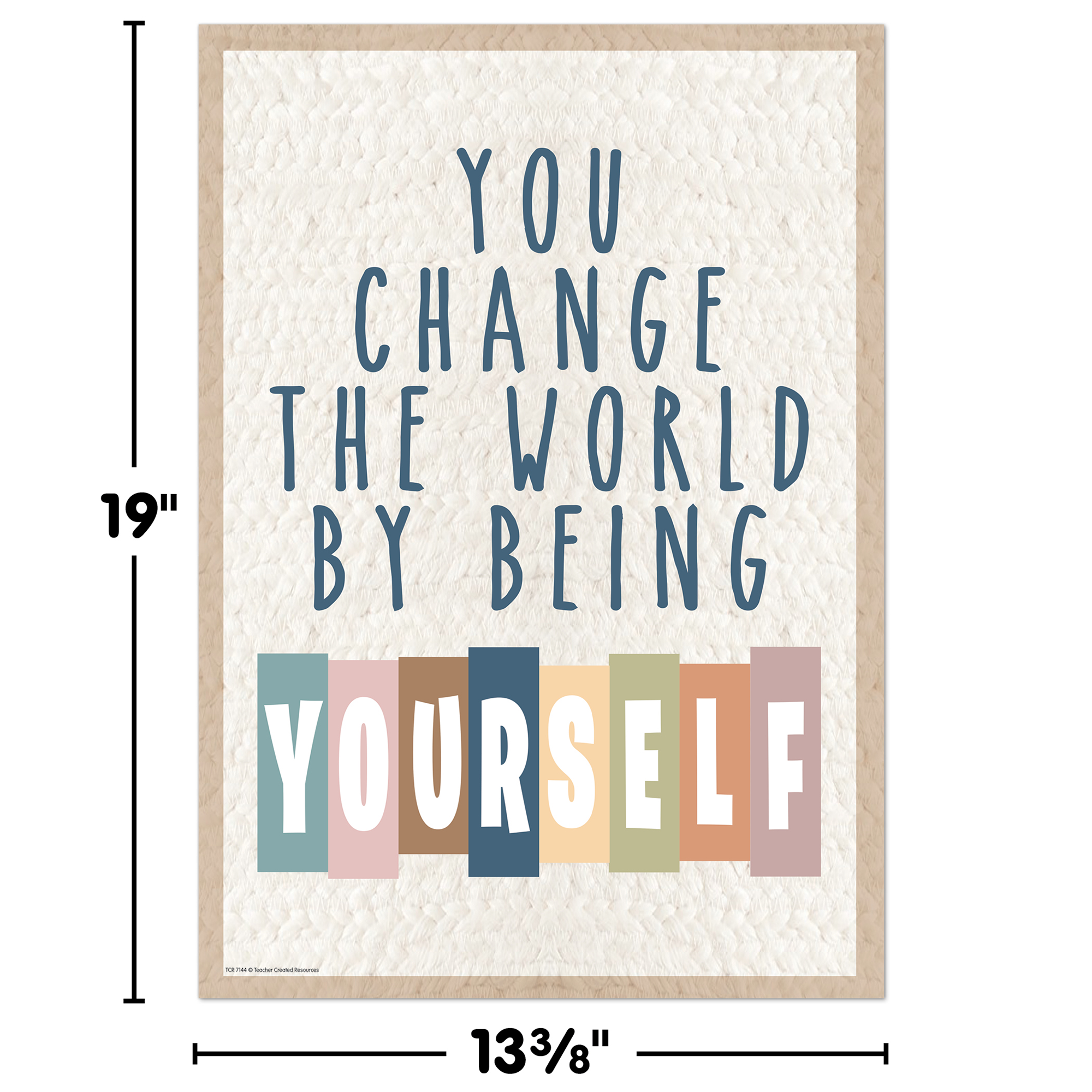 You Change the World by Being Yourself Positive Poster