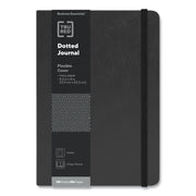 Flexible-Cover Business Journal with Elastic Closure, 1-Subject, Dotted Rule, Black Cover, (128) 8 x 5.5 Sheets
