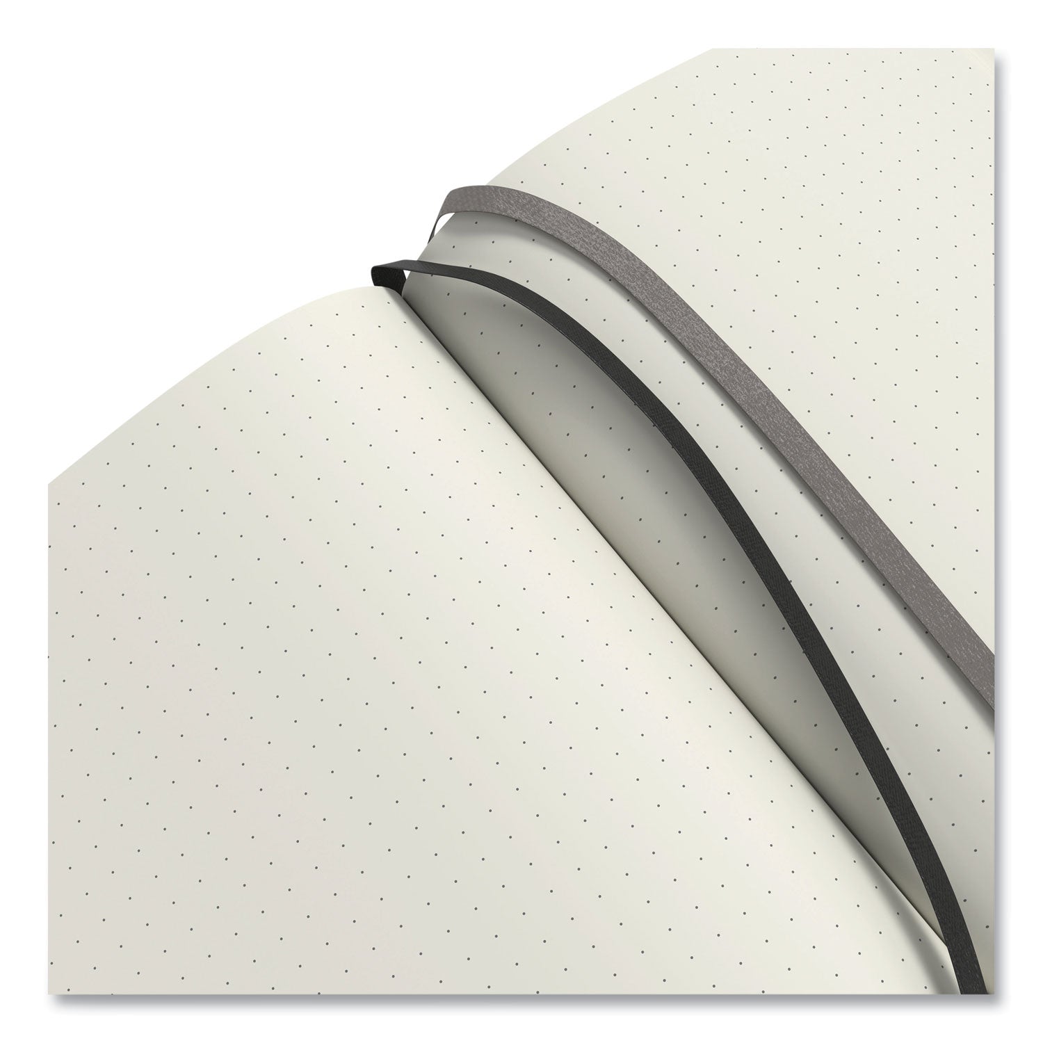 Flexible-Cover Business Journal with Elastic Closure, 1-Subject, Dotted Rule, Black Cover, (128) 8 x 5.5 Sheets
