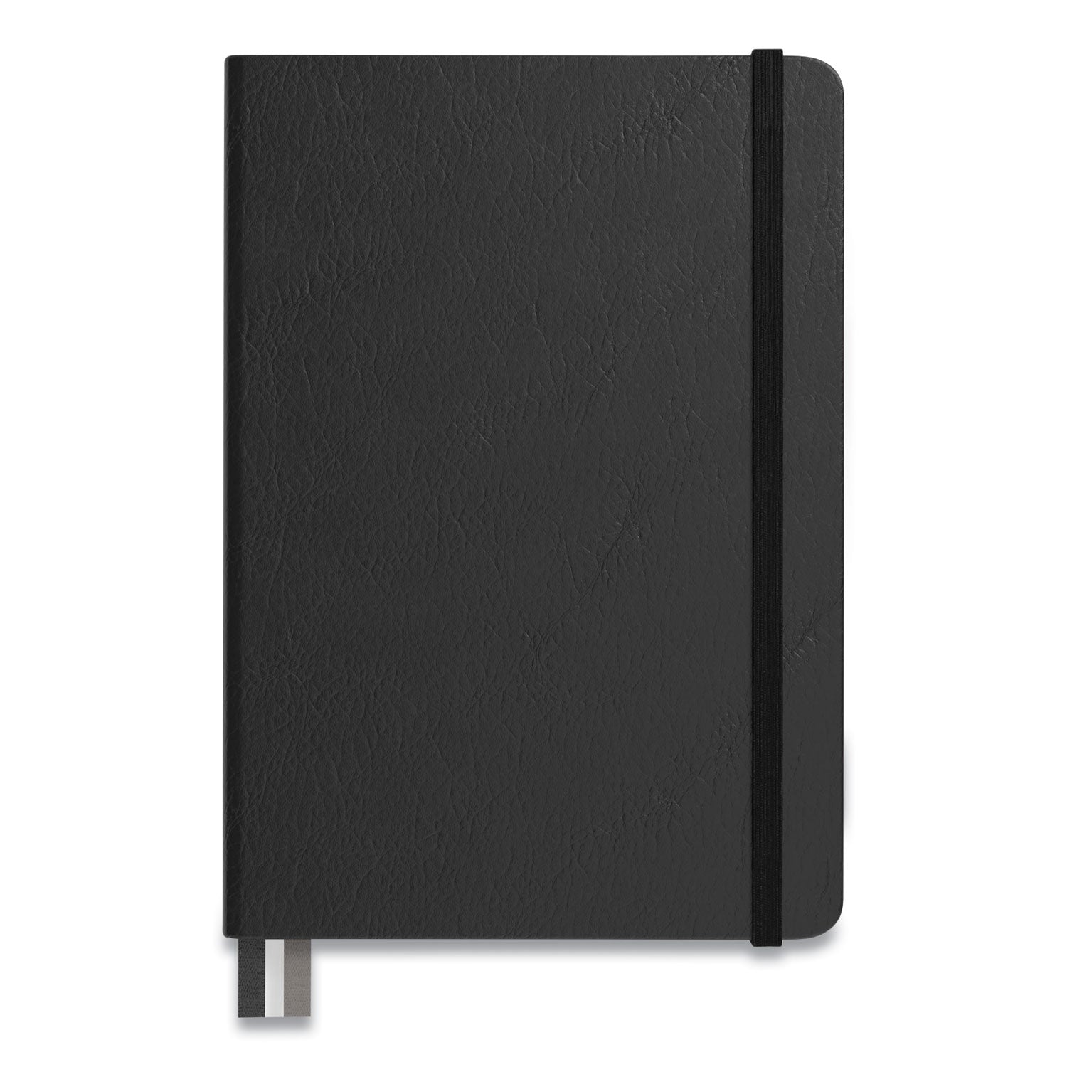 Flexible-Cover Business Journal with Elastic Closure, 1-Subject, Dotted Rule, Black Cover, (128) 8 x 5.5 Sheets