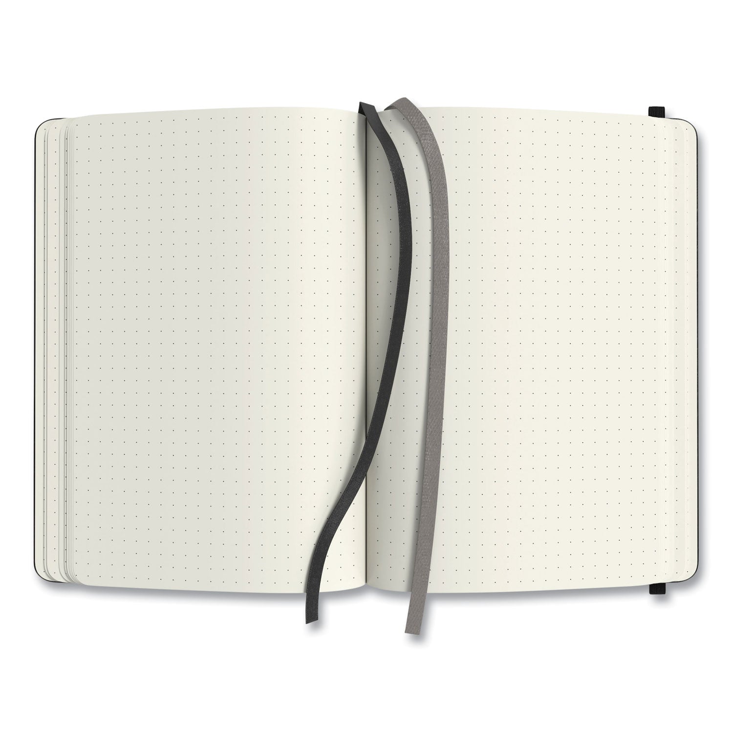 Flexible-Cover Business Journal with Elastic Closure, 1-Subject, Dotted Rule, Black Cover, (128) 8 x 5.5 Sheets