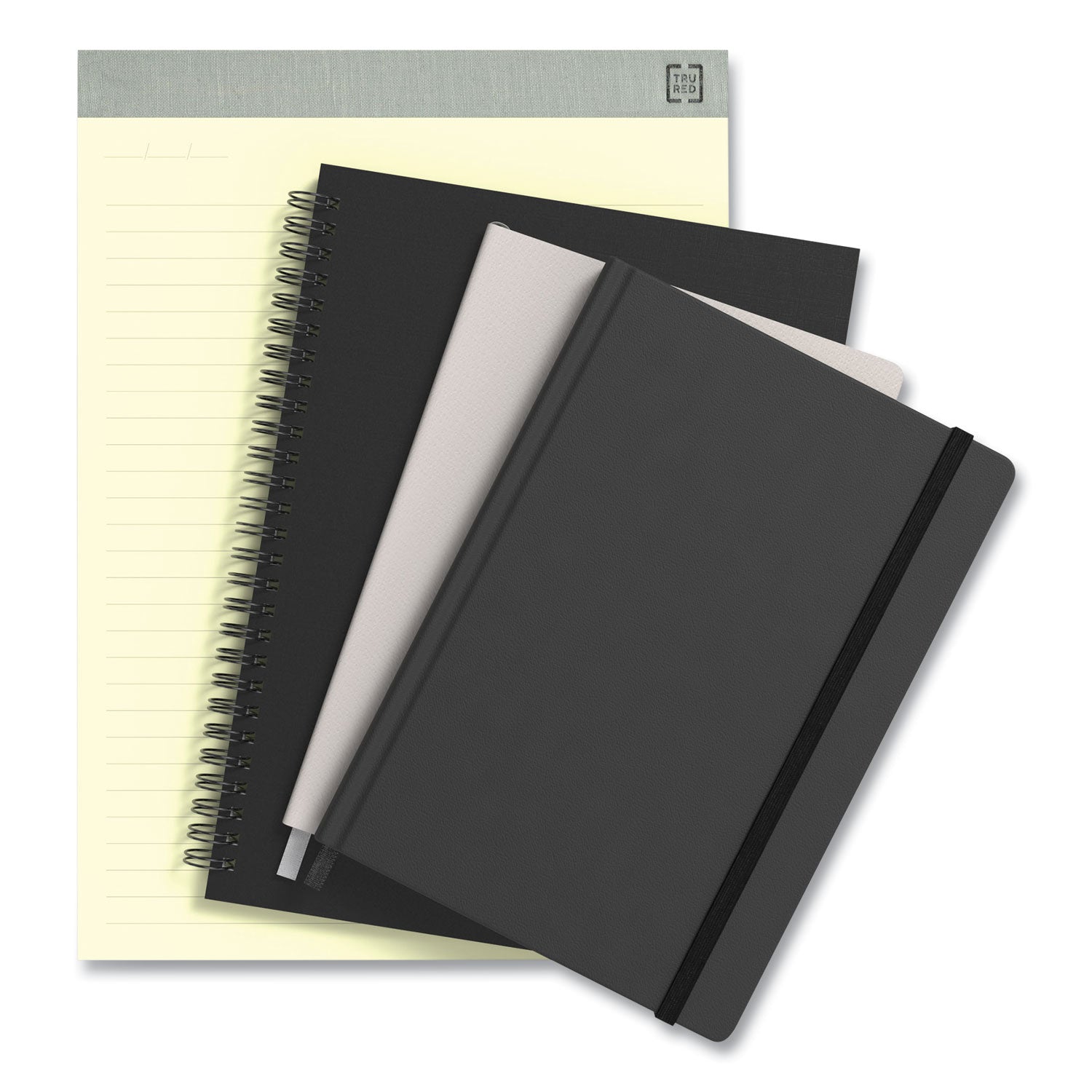 Flexible-Cover Business Journal with Elastic Closure, 1-Subject, Dotted Rule, Black Cover, (128) 8 x 5.5 Sheets