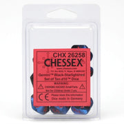 d10 Clamshell Gemini Black Starlight with Red(10)