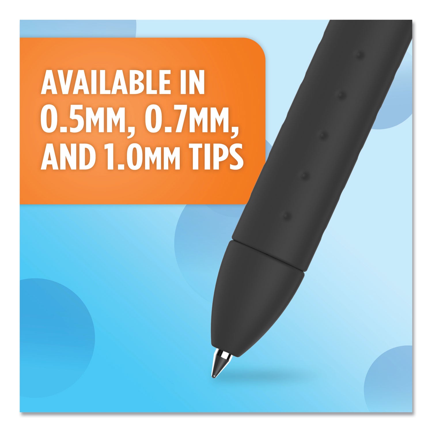 Paper Mate InkJoy Gel Pen - 0.7 mm Pen Point - Retractable - Black Ink - Gel-based - Black Barrel - 1 Dozen