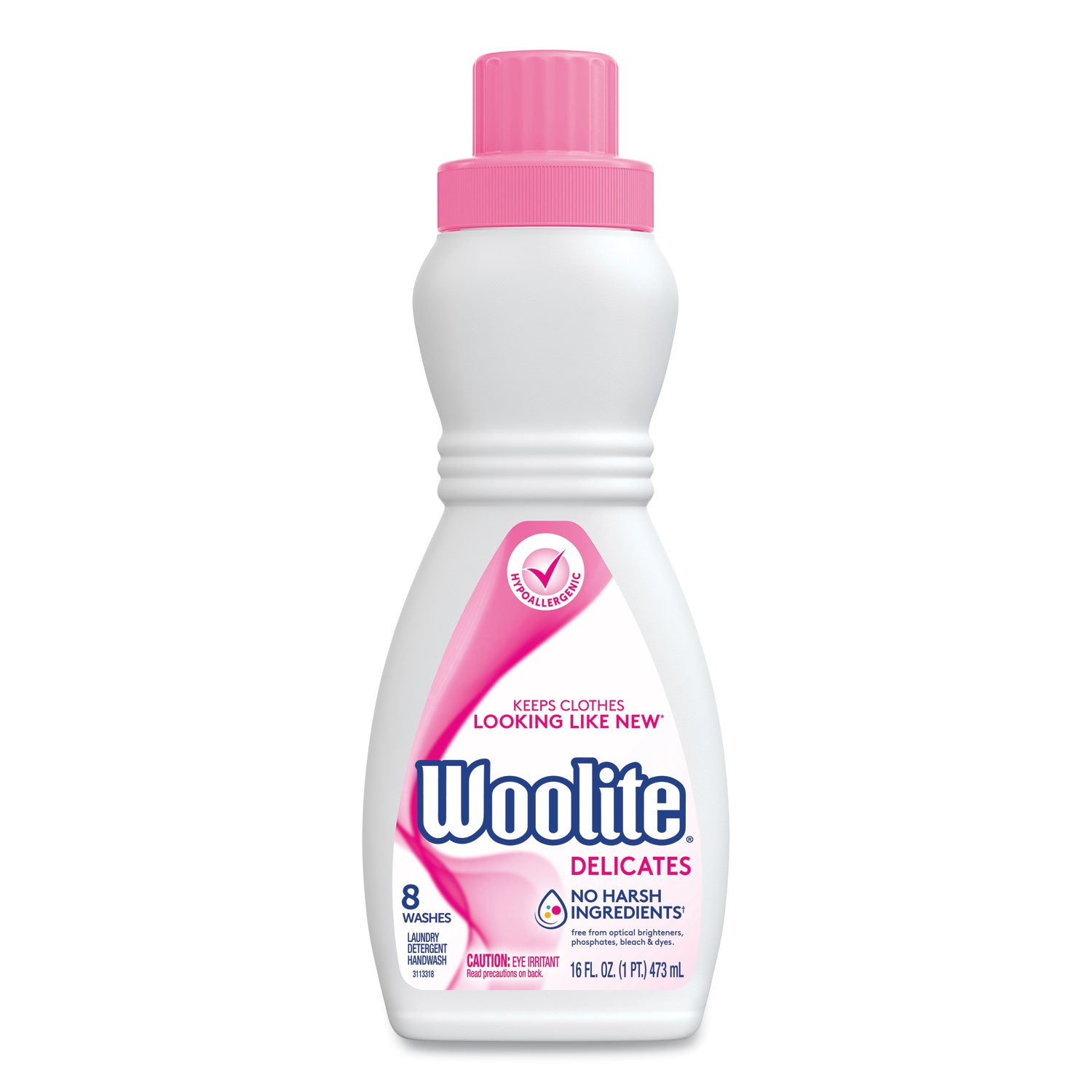 Laundry Detergent for Delicates, Light Scent, 16 oz Bottle, 12/Carton