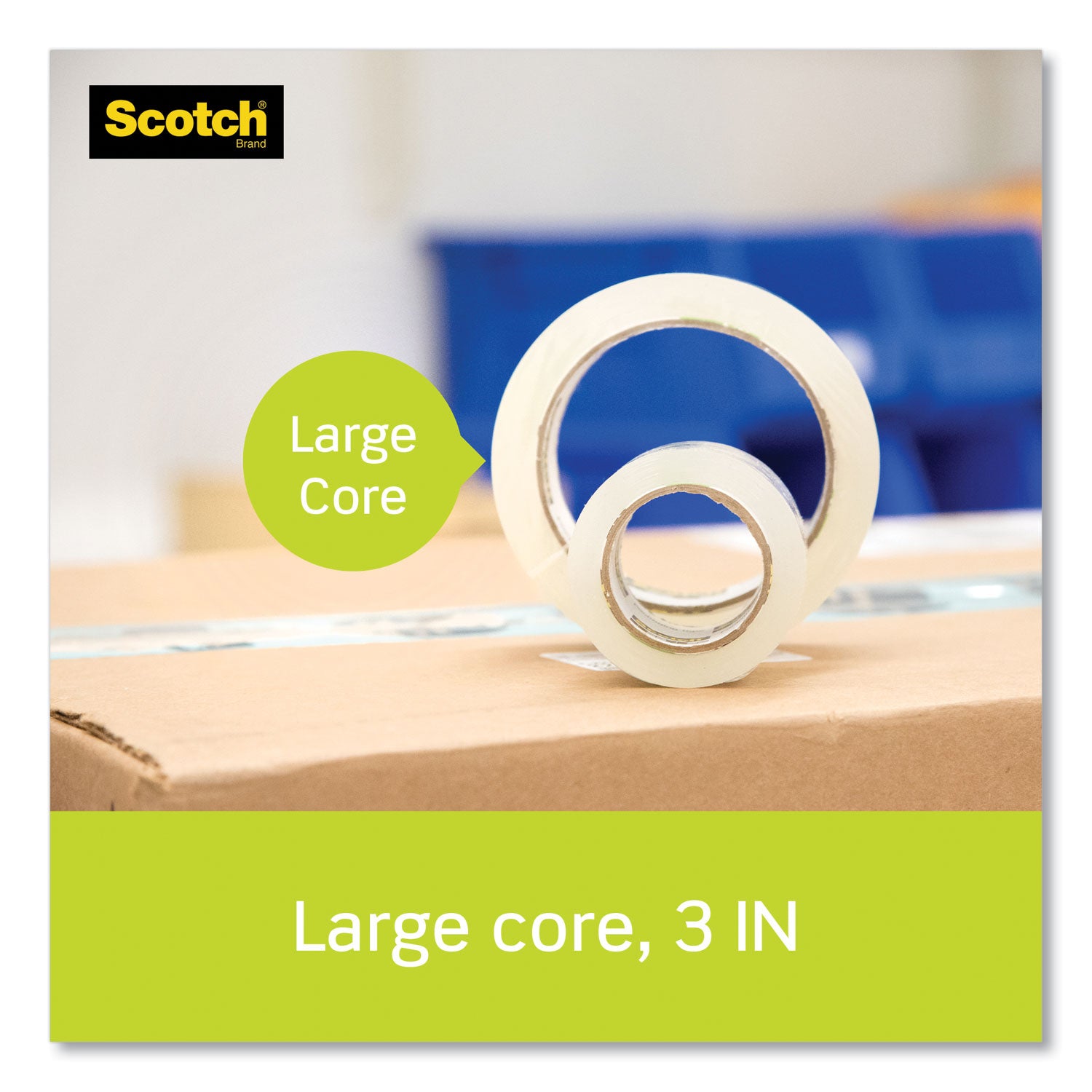 Scotch Sure Start Packaging Tape - 38.20 yd Length x 1.88" Width x 2.6 mil Thickness - 3" Core - Clear - Synthetic Rubber Backing - Dispenser Included - Handheld Dispenser - Breakage Resistance - For Mailing, Moving, Packing, Sealing - 1 Roll