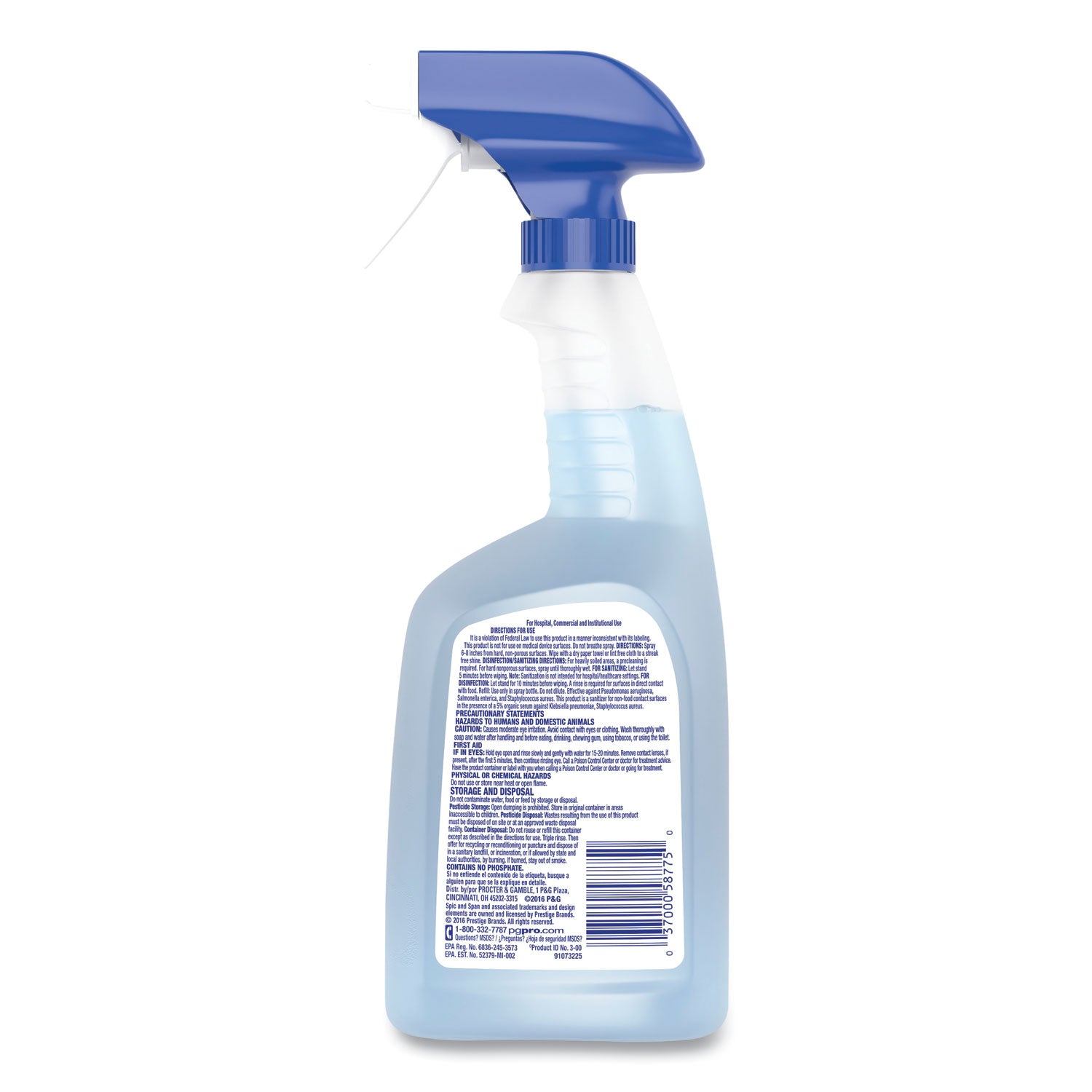 Spic and Span 3-in-1 Multi Surface Cleaner Concentrate Spray, Fresh Scent, Streak-Free, Blue, 32 fl oz (1 quart), 1 Bottle