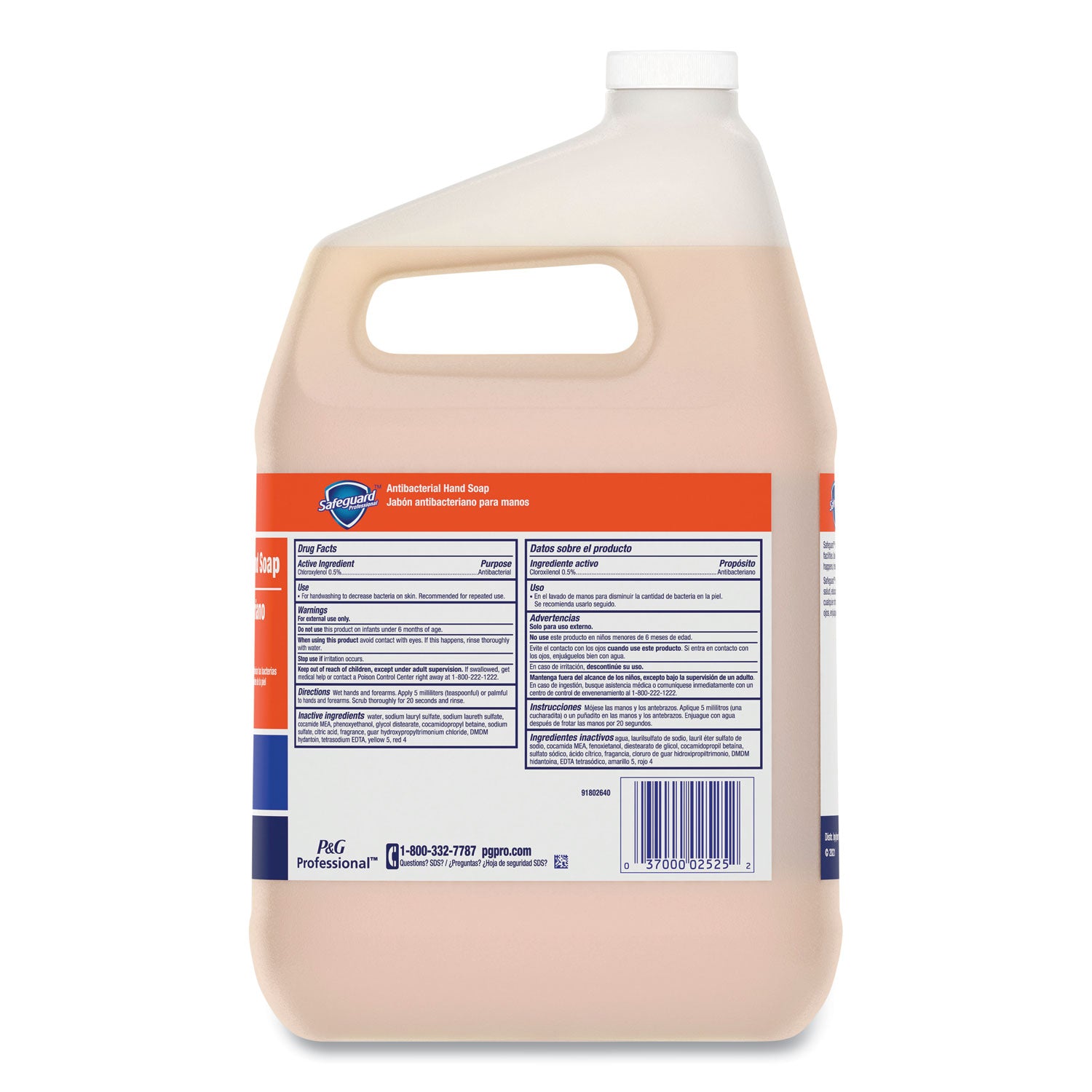 1 gal - Bacteria Remover, Dirt Remover, Kill Germs - Hand - Moisturizing - Antibacterial - Peach - Rich Lather - 1 Carton