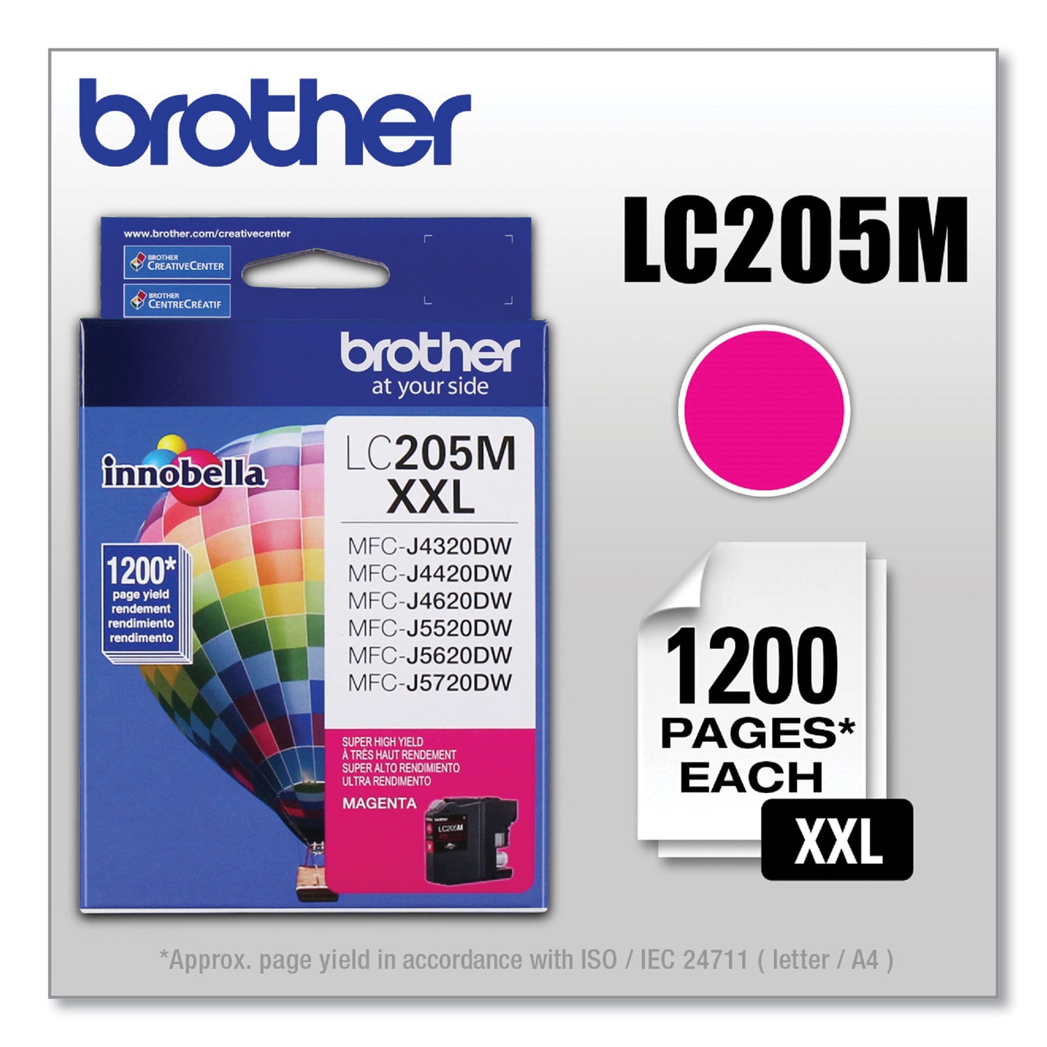Brother Innobella LC205M Inkjet Ink Cartridge - Magenta - 1 Each