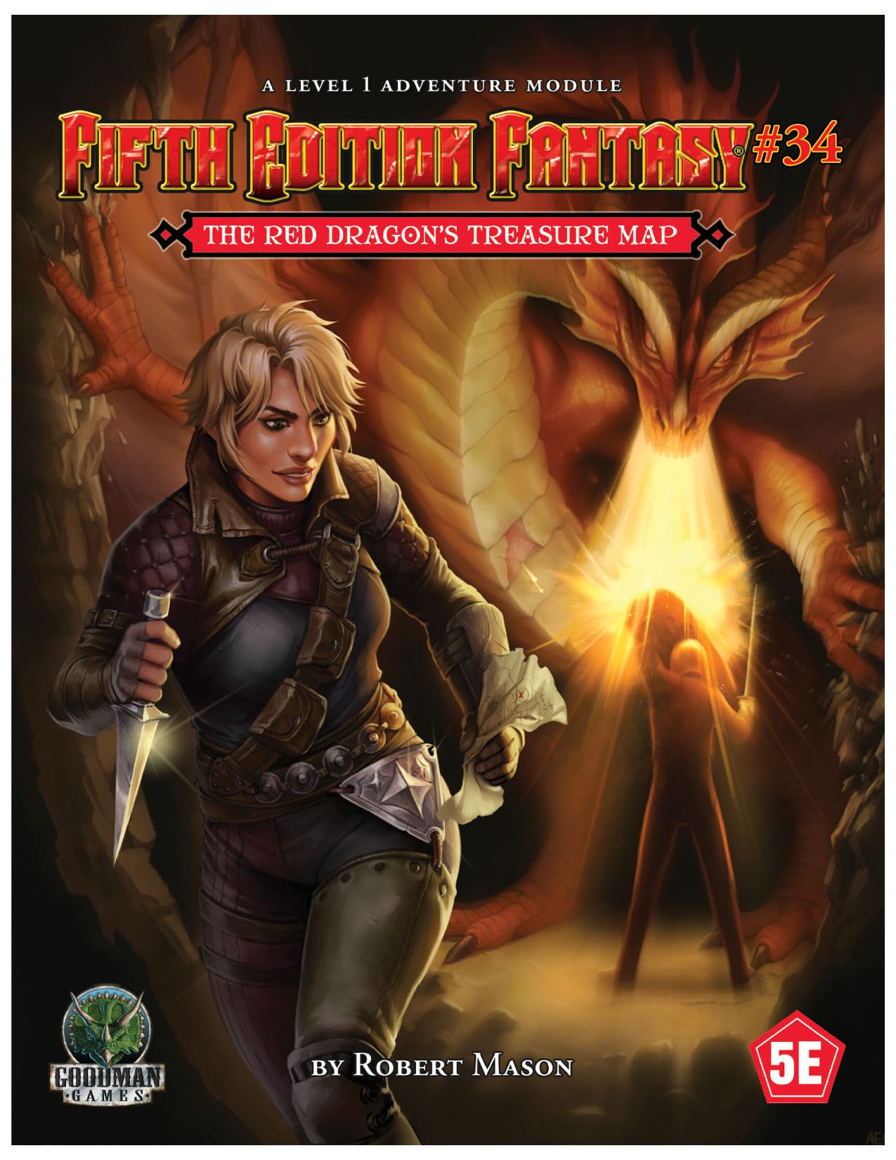 D&D 5E: Adventure: Fifth Edition Fantasy #34: The Red Dragon's Treasure Map