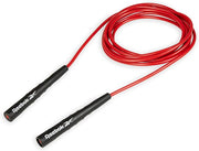 Reebok Jump Rope for Cardio Workout (Red), Adjustable 9 ft Jumping Rope with Aerodynamic Handles, Exercise Equipment for Home Gym, HIIT, MMA, Boxing or Fitness, Speed Rope for Adults, Teens & Kids
