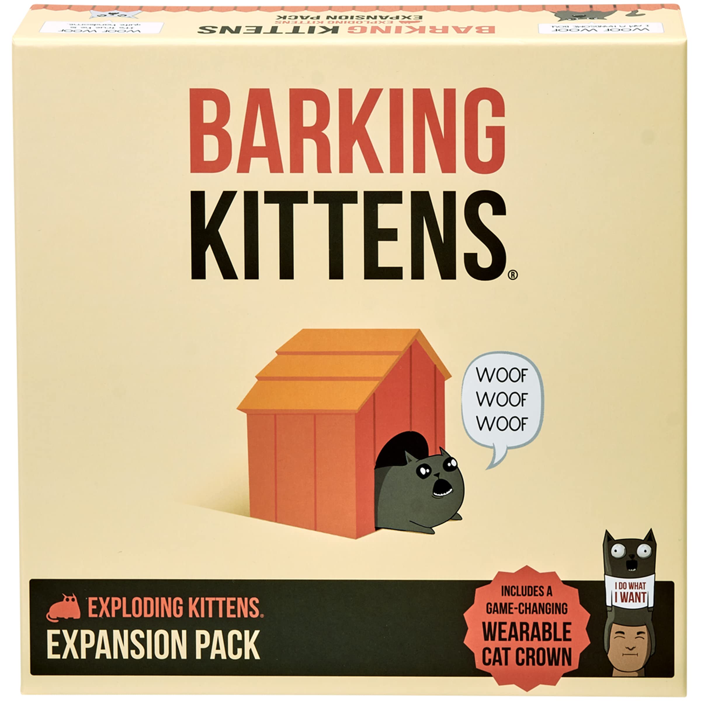 Barking Kittens Expansion Set - A Russian Roulette Card Game for Adults, Teens & Kids, Easy Family-Friendly Party Games - 20 Card Add-on