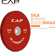 CAP Barbell 55 lb Competition Bumper Plate, Red