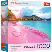 Puzzle: Pink Tropical Beach 1000 Piece (PREORDER)