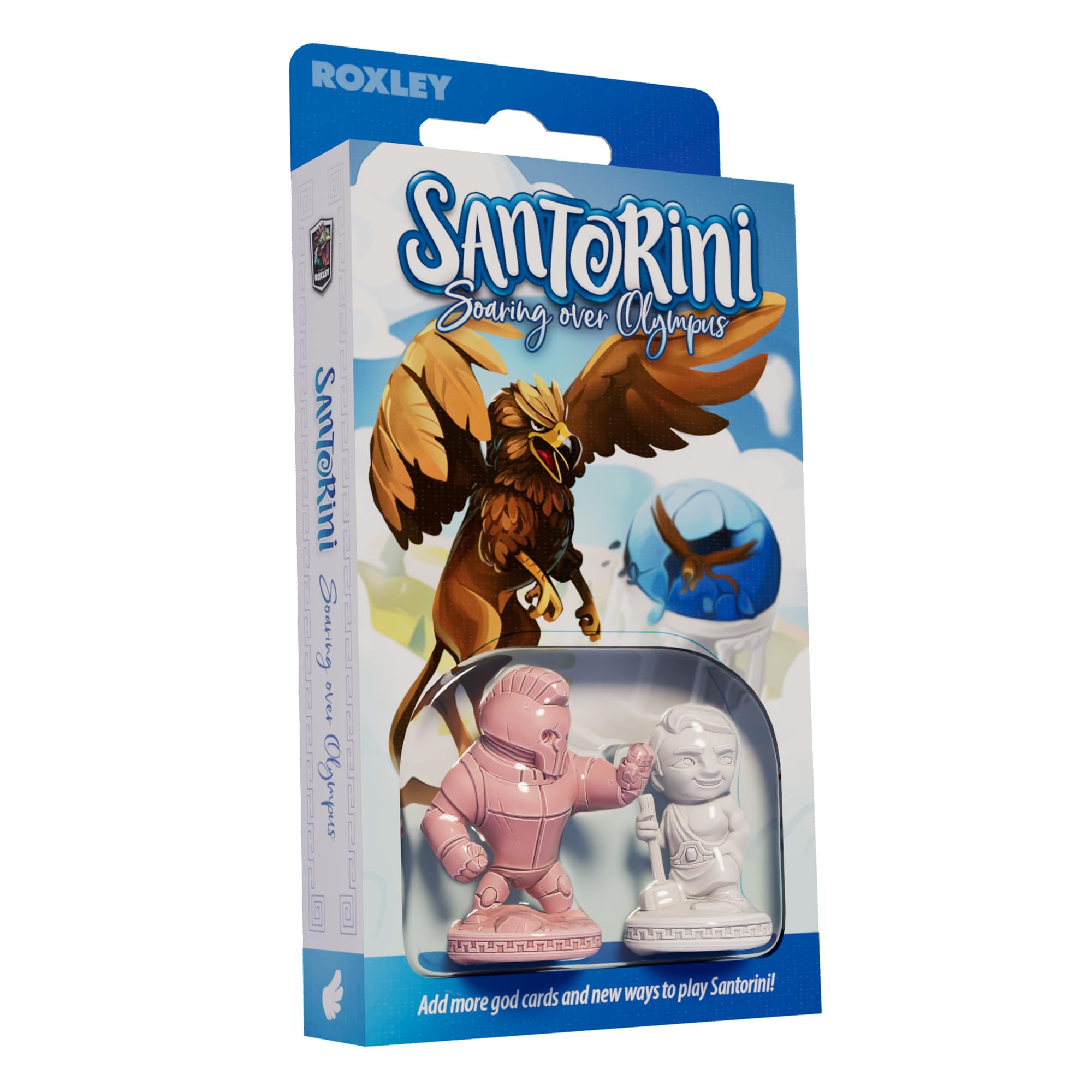 Roxley Games Santorini: Soaring Over Olympus Expansion Pack – 17 New God Cards & High-Flying Powers