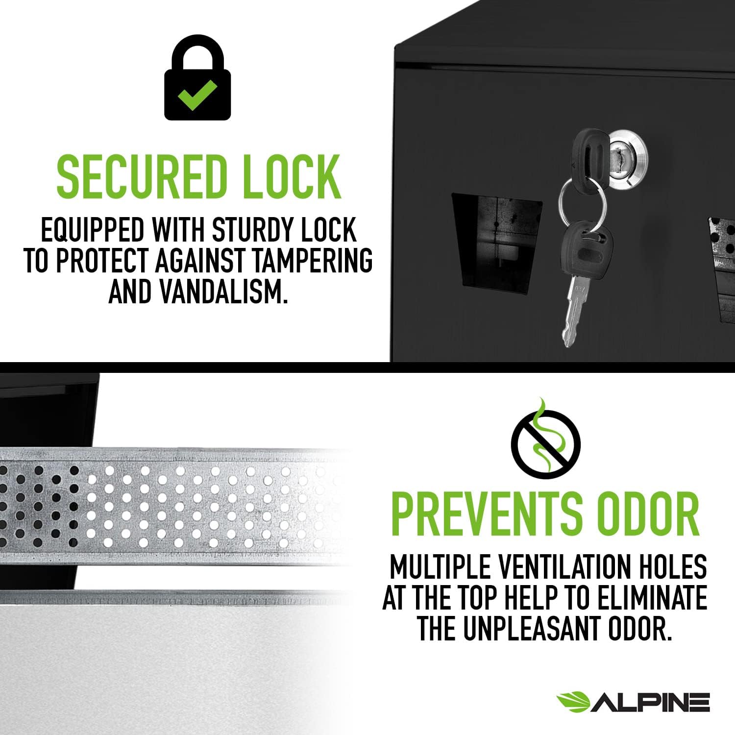 Alpine Industries All-In-One Wall Mounted Cigarette Disposal Station