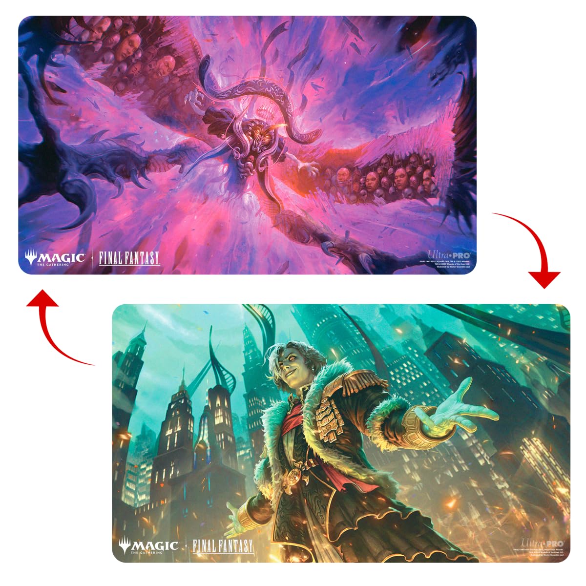 Ultra PRO - Final Fantasy x Universes Beyond Emet-Selch, Unsundered/Hades, Sorcerer of ELD Double-Sided Playmat for Magic: The Gathering | Card Game Playmat, Final Fantasy Collectibles