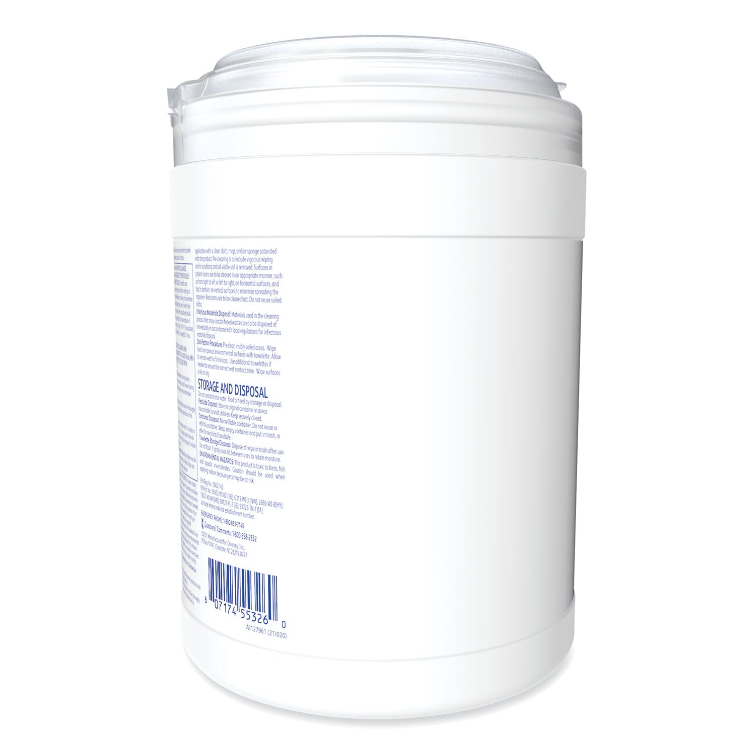 Ready-To-Use - 28.80 oz (1.80 lb) - Virucidal, Bactericide, Tuberculocide, Fungicide, VOC-free, Fragrance-free, NPE-free, Color-free, Disinfectant, Non-irritating - 160/Tub - 4 / Carton