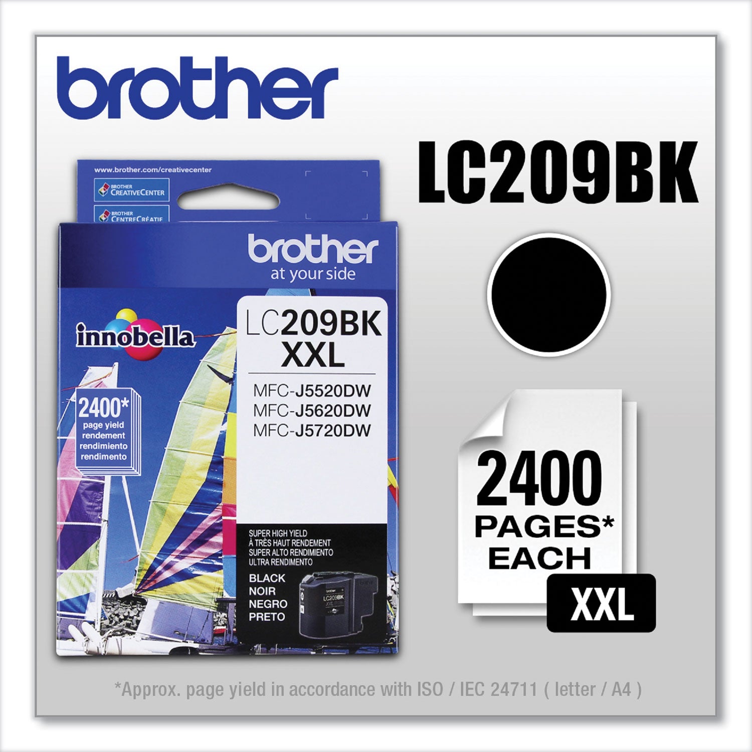 Brother Innobella LC209BK Inkjet Ink Cartridge - Black - 1 Each