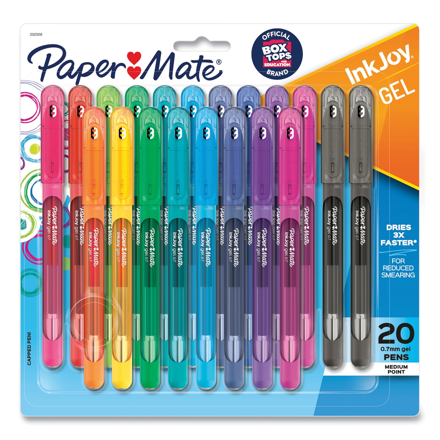 Paper Mate InkJoy Gel Pen - 0.7 mm Medium Pen Point - Assorted Ink - Gel-based - Assorted Barrel - 20 / Pack