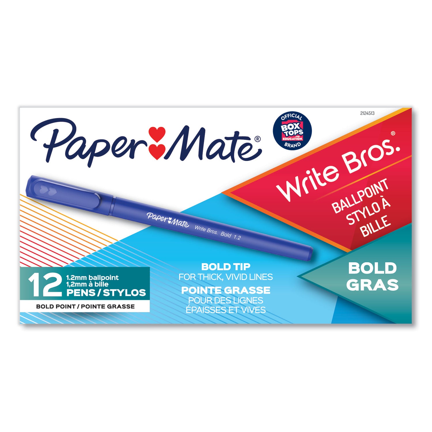 Paper Mate Write Bros. 1.2mm Ballpoint Pen - 1.2 mm Bold Pen Point - Blue Ink - 1 Dozen