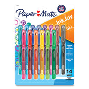 Medium Pen Point - Assorted Ink - Gel-based - 14 / Pack