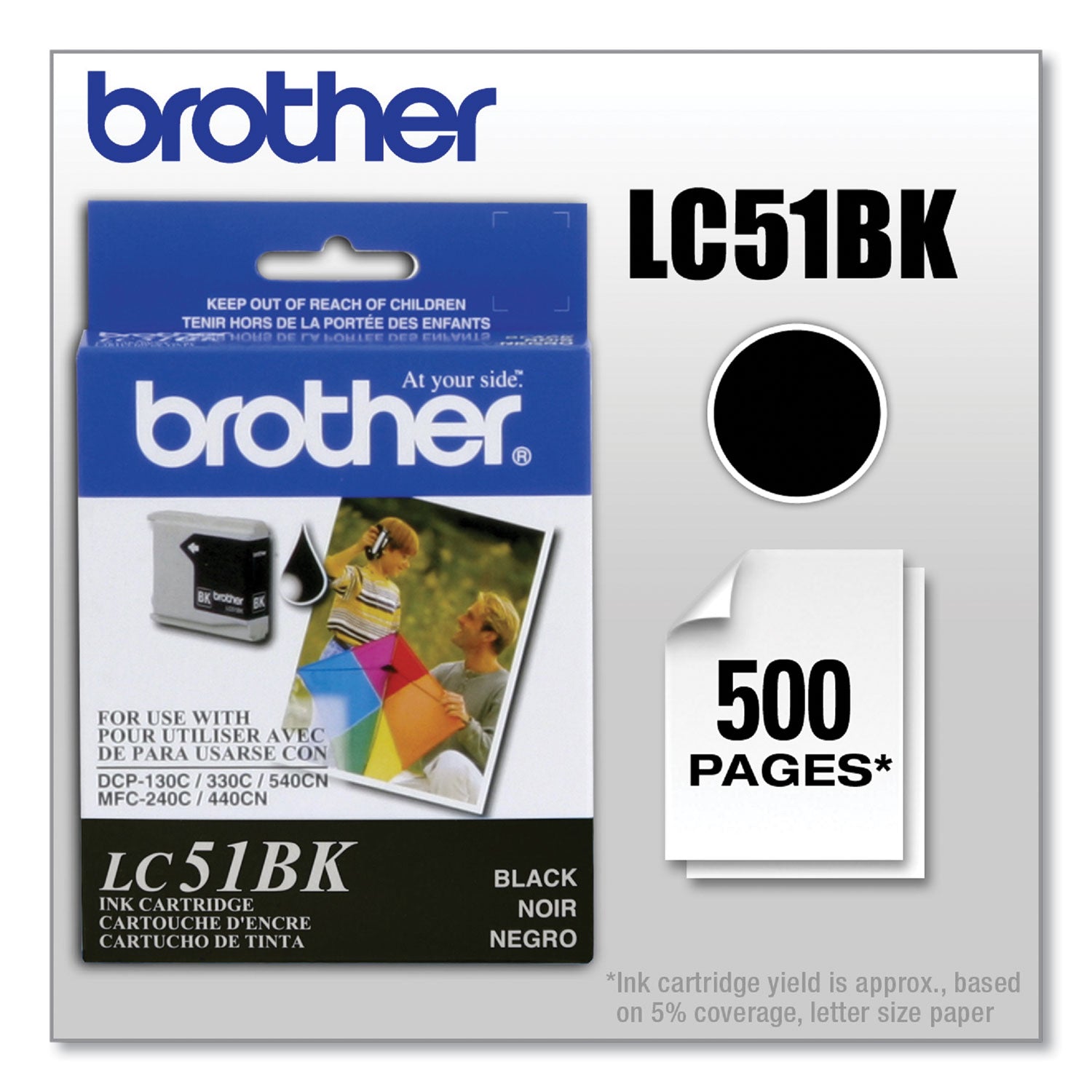 Brother Innobella LC51BK Original Inkjet Ink Cartridge - Black - 1 Each