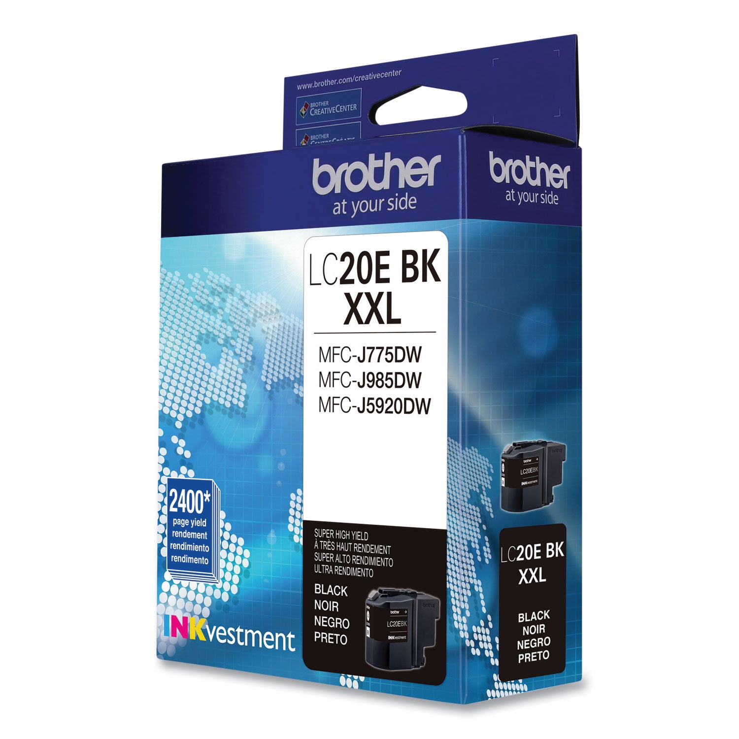 Brother LC-20EBK Inkjet Ink Cartridge - Black - 1 Each