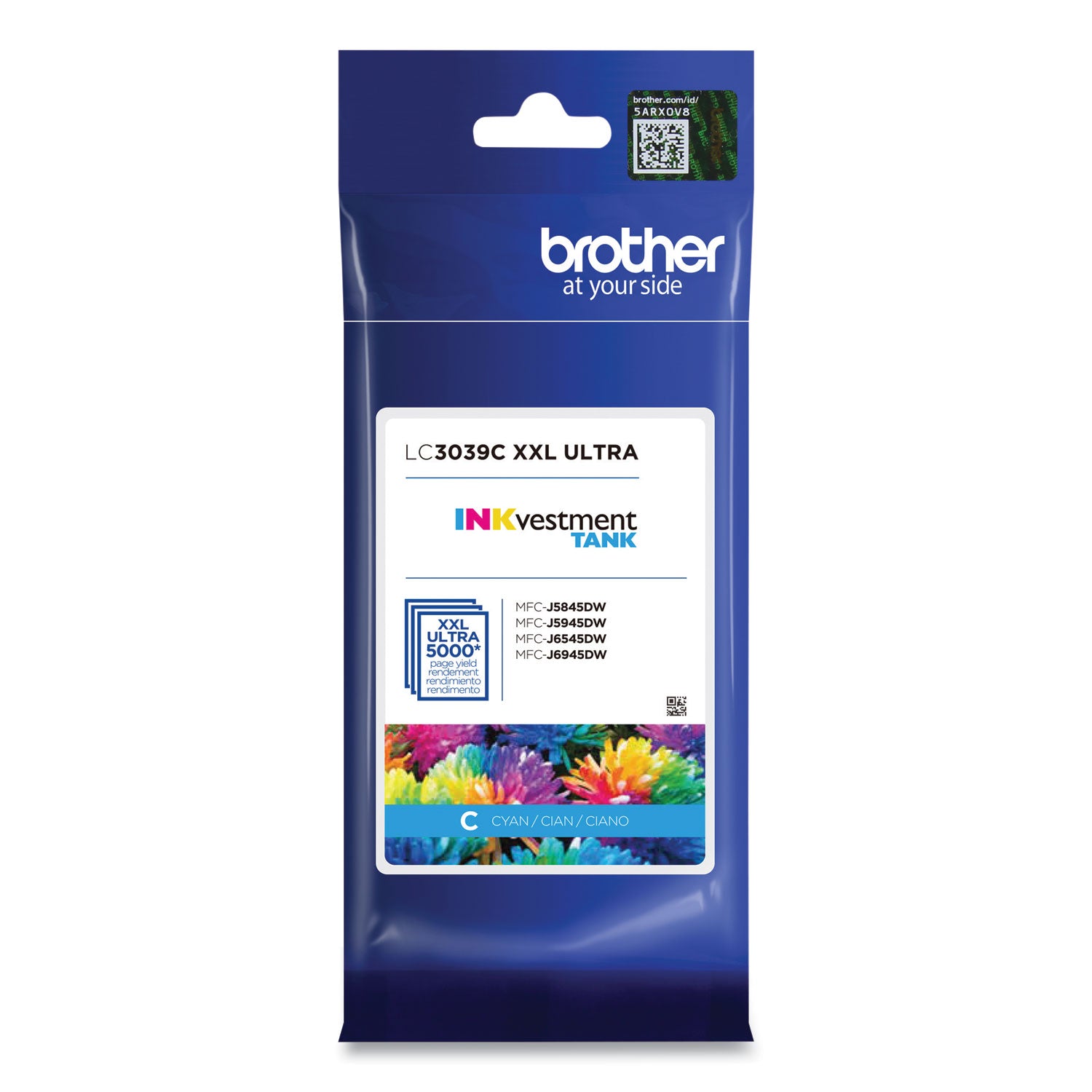Brother INKvestment LC3039C Original Ultra High Yield Inkjet Ink Cartridge - Single Pack - Cyan - 1 Each
